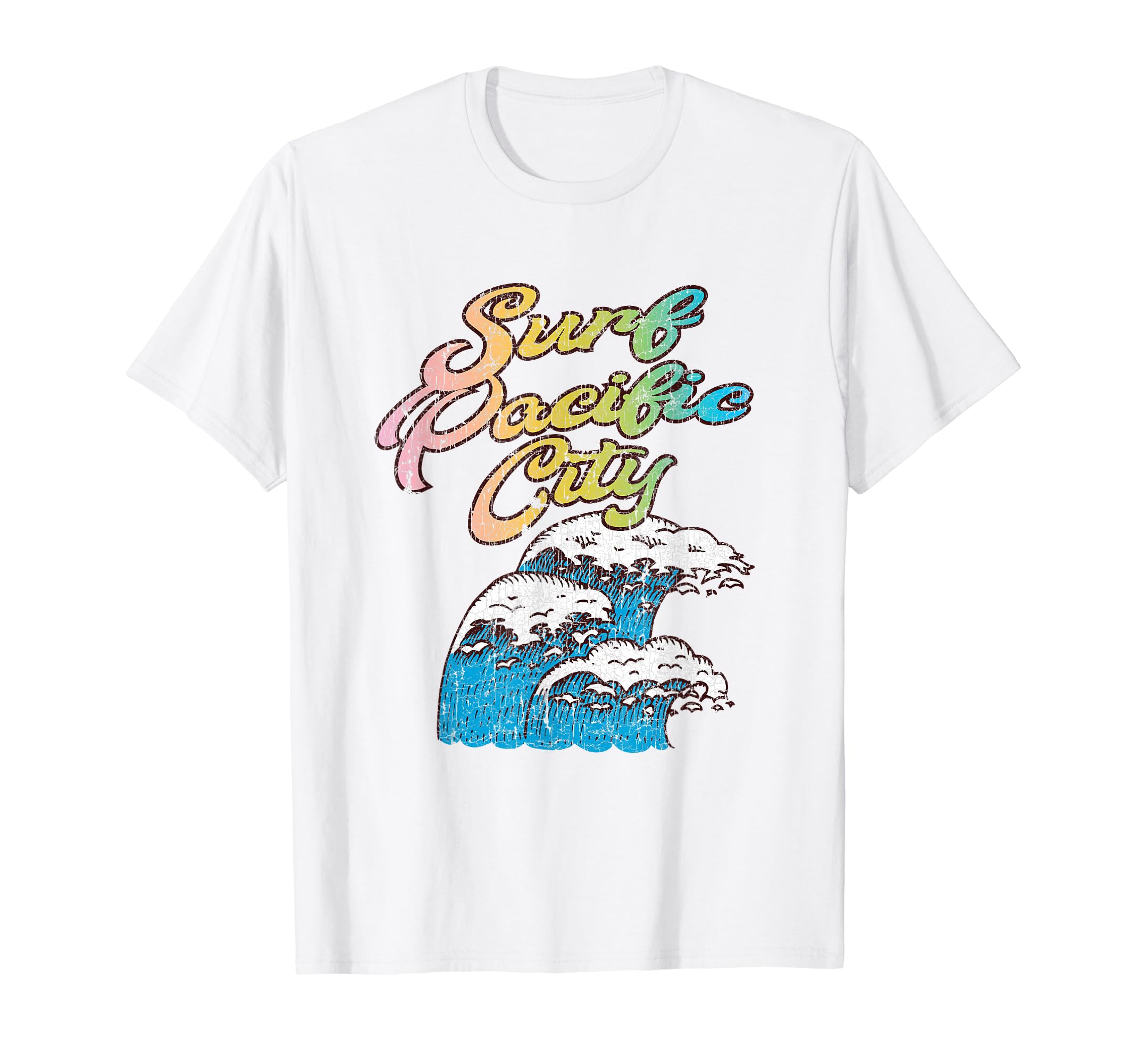Pacific City Oregon Surf 60S 70S 80S T-Shirt - Trendy Graphic for Adults - T-Shirt, Sweatshirt, Hoodie