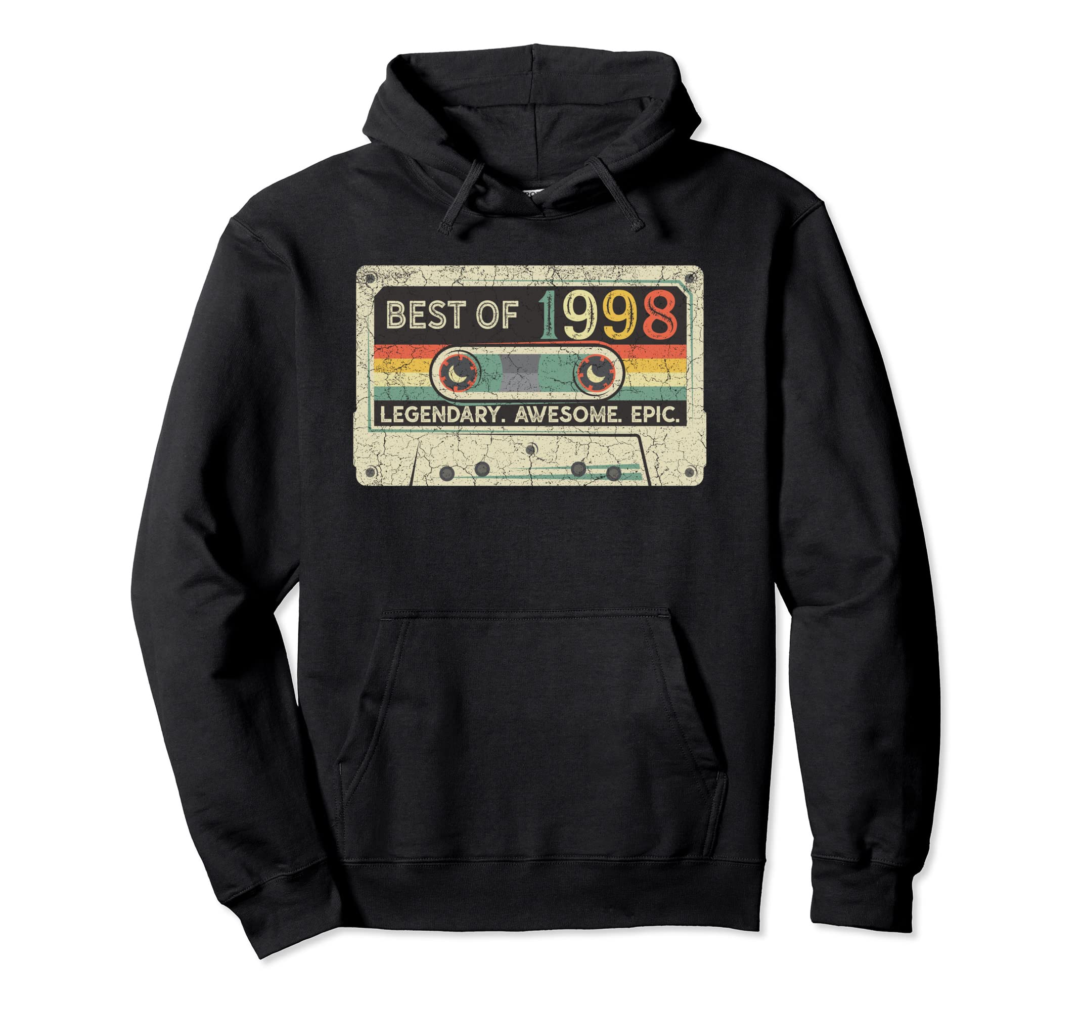 1998 Cassette Tape 24Th Birthday Hoodie - Graphic Print Unisex - T-Shirt, Sweatshirt, Hoodie