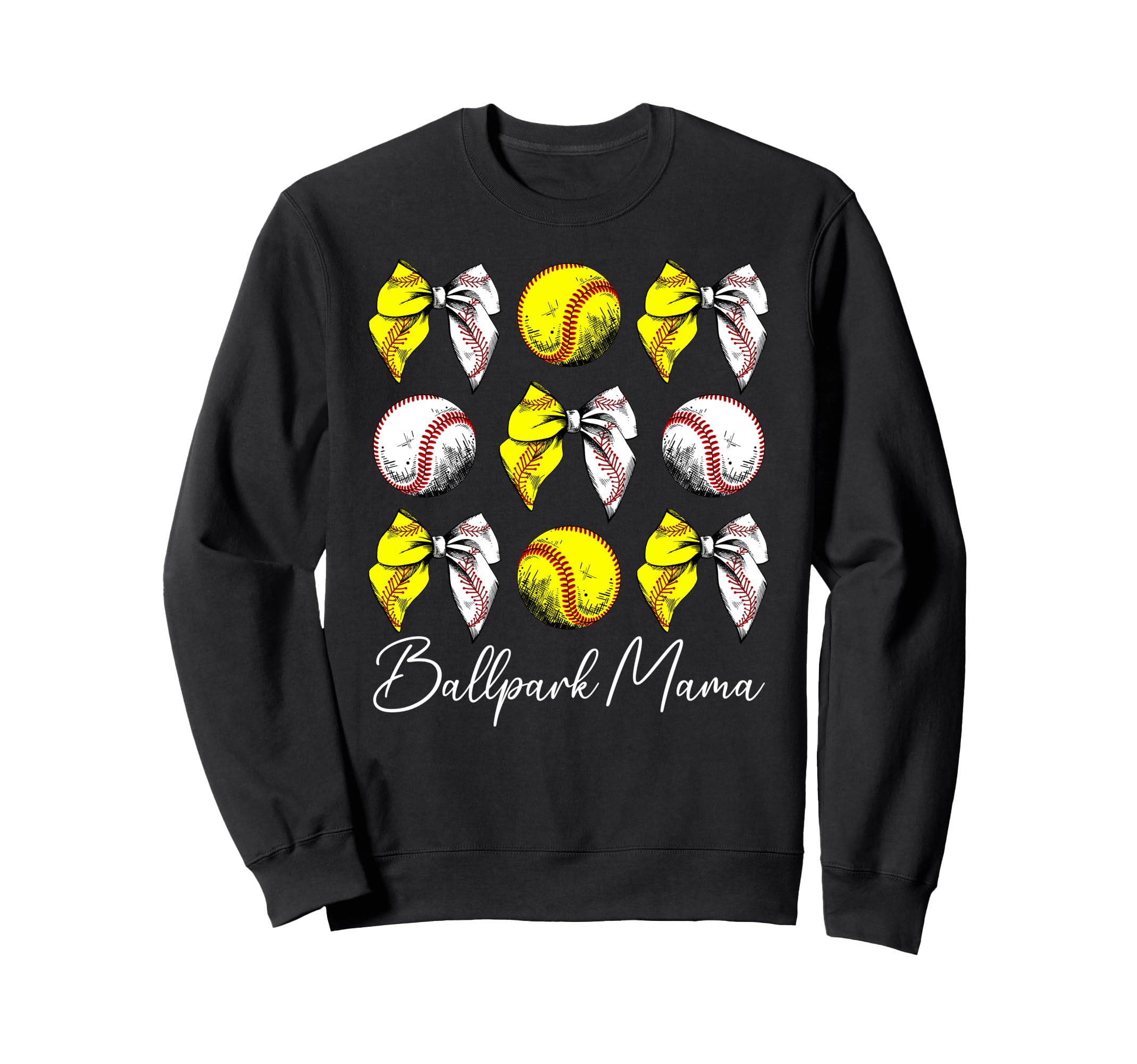 Ballpark Mama Coquette Sweatshirt - Casual Everyday Wear Men Women - T-Shirt, Sweatshirt, Hoodie