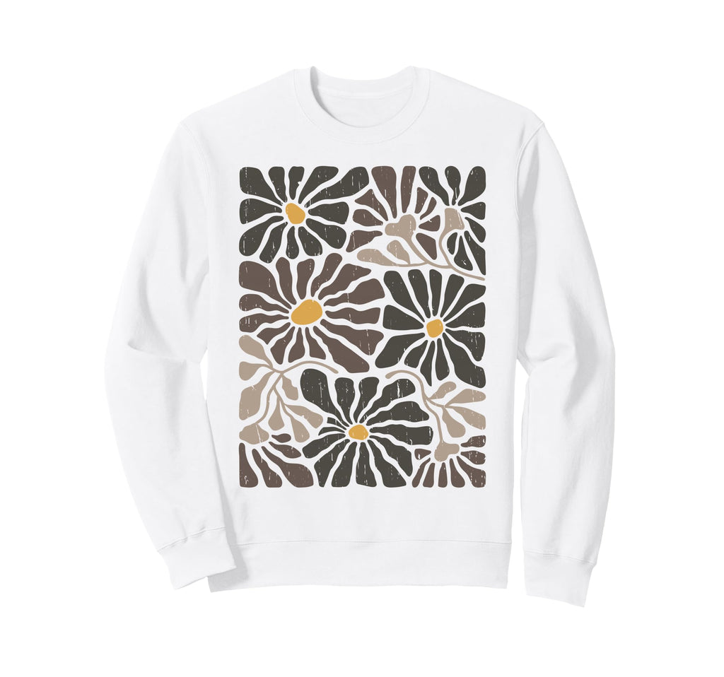 Dark Floral Pattern Boho Sweatshirt - Custom Art Print for Adults - T-Shirt, Sweatshirt, Hoodie