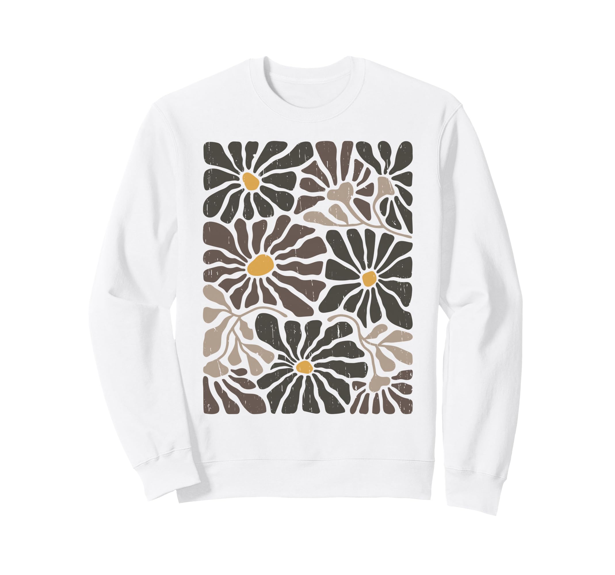 Dark Floral Pattern Boho Sweatshirt - Custom Art Print for Adults - T-Shirt, Sweatshirt, Hoodie