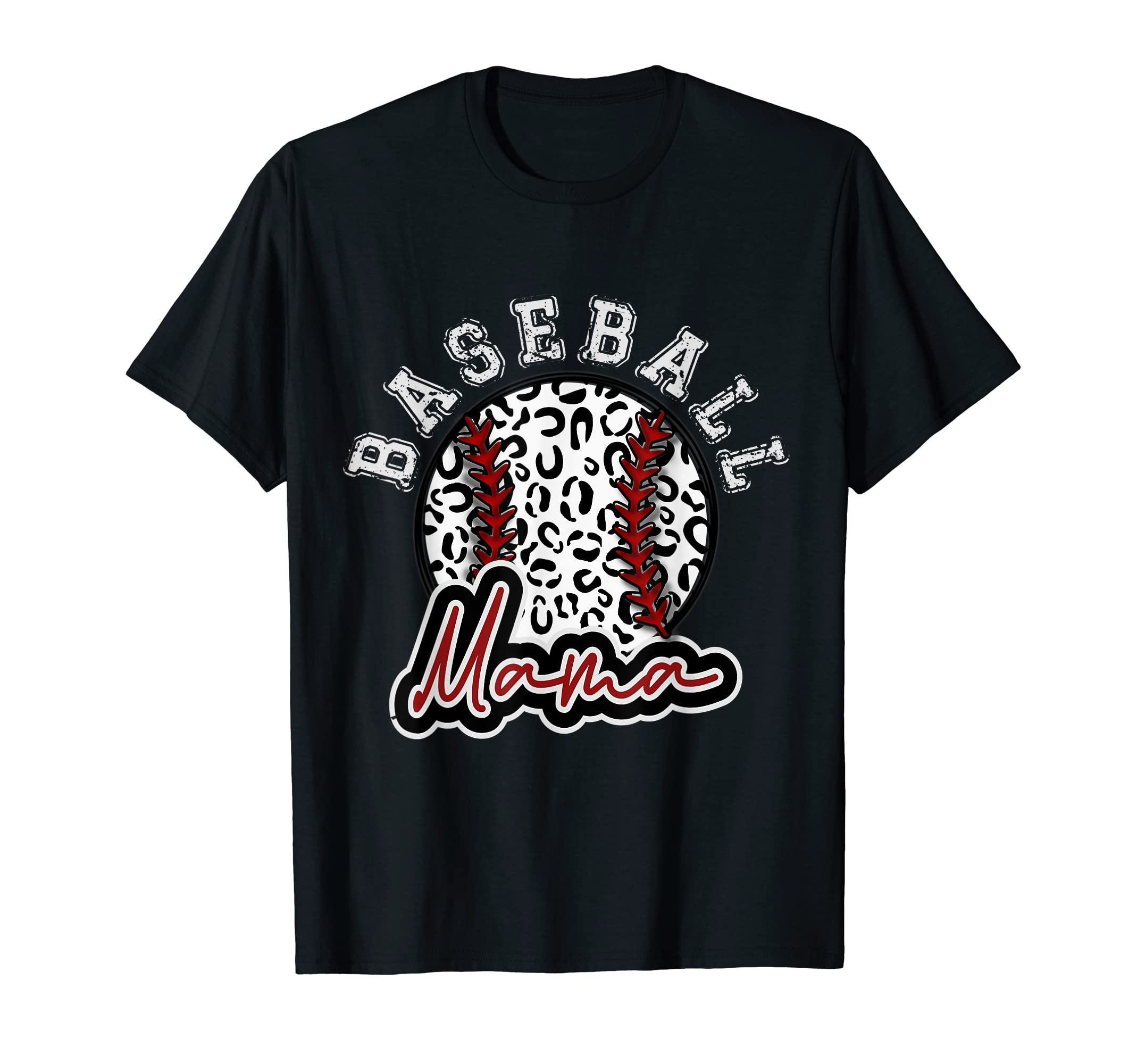 Leopard Cheetah Baseball Mama Womens T-Shirt - Trendy Graphic Men Women - T-Shirt, Sweatshirt, Hoodie