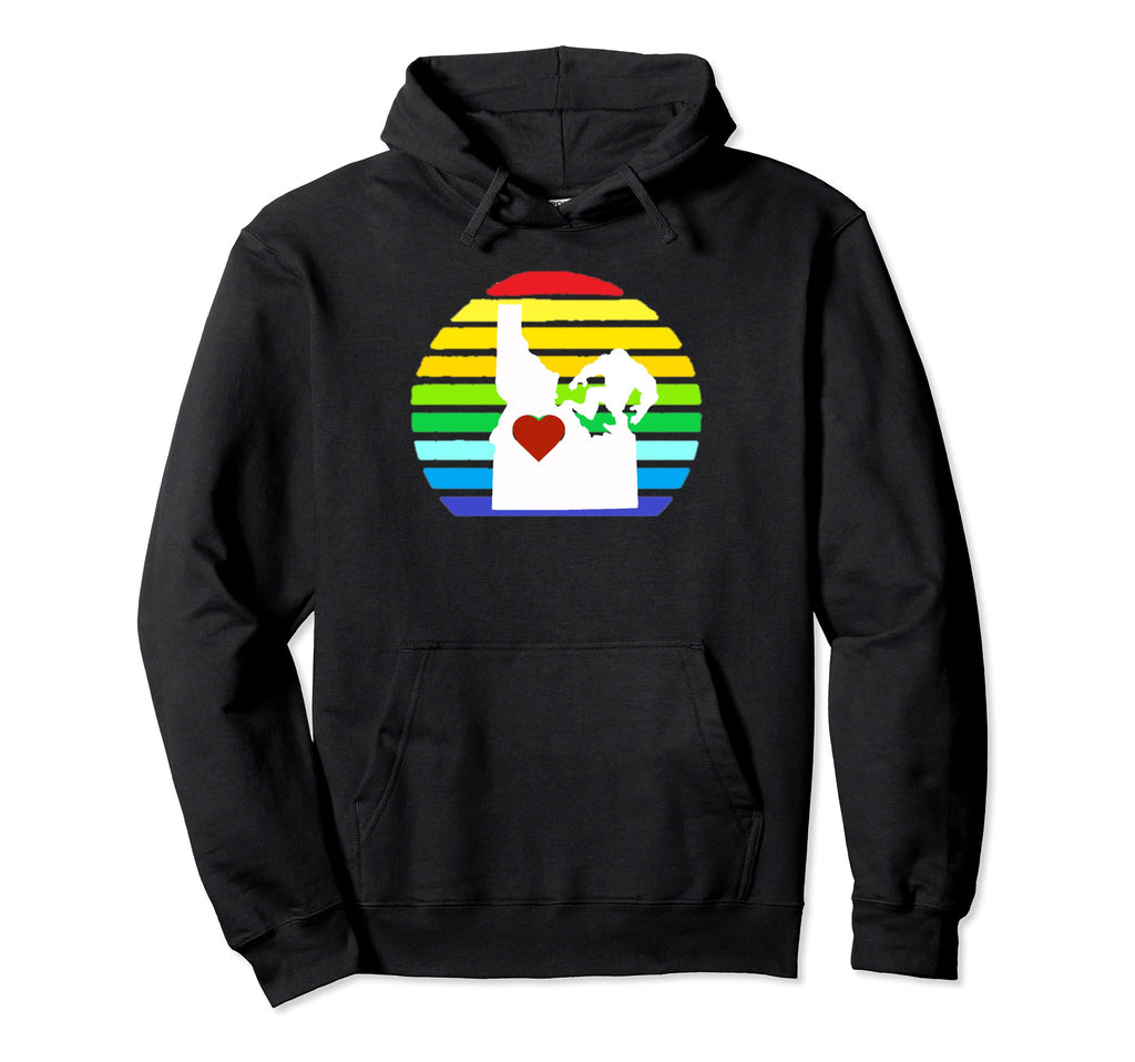 Potato State Idaho Home Sunset Bigfoot Hoodie - Novelty Apparel Men Women - T-Shirt, Sweatshirt, Hoodie