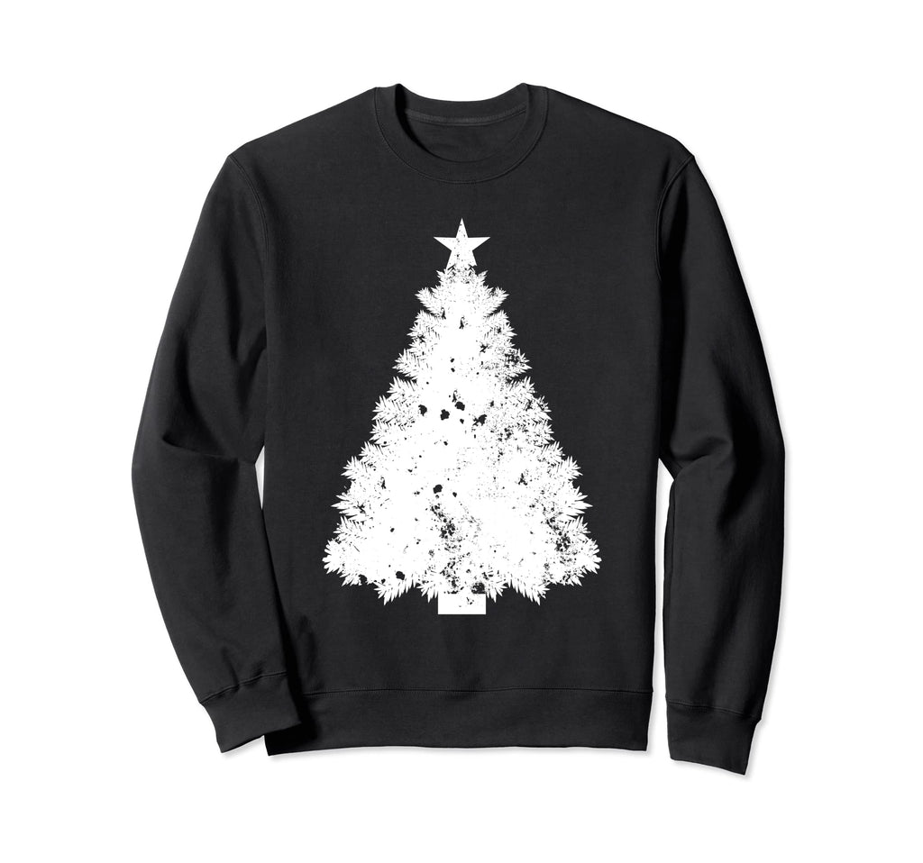 Distressed White Tree Sweatshirt - Casual Everyday Wear Men Women - T-Shirt, Sweatshirt, Hoodie