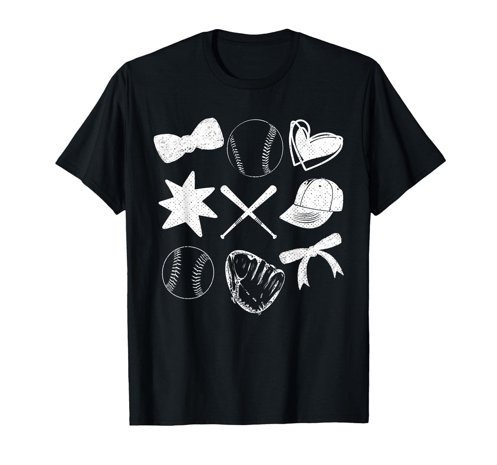 Baseball Mama Coquette Bow Baseball Mom T-Shirt - Custom Art Print Unisex - T-Shirt, Sweatshirt, Hoodie