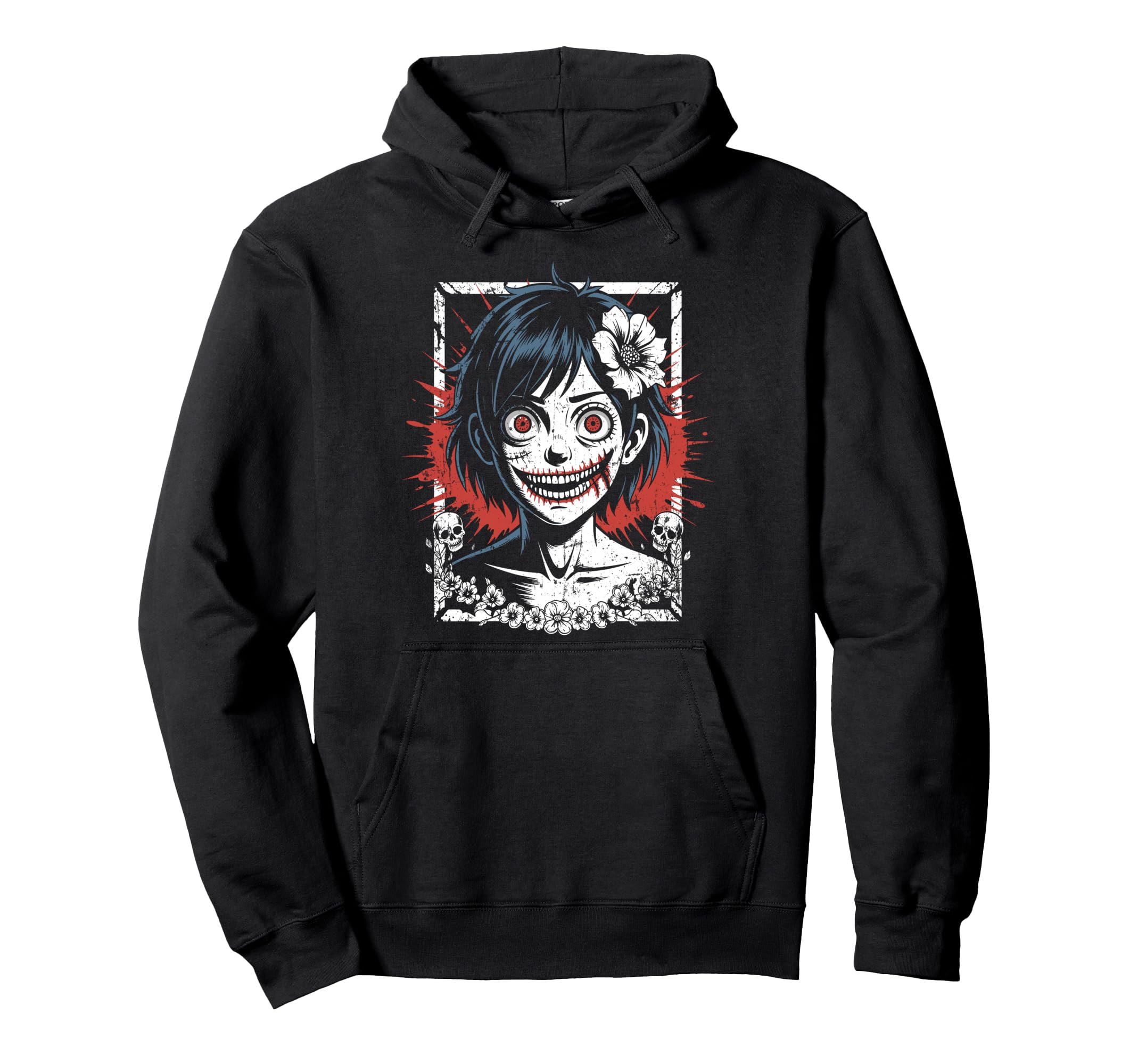 Horror Anime Goth Creepy Japanese Y2K Hoodie - Novelty Apparel Men Women - T-Shirt, Sweatshirt, Hoodie