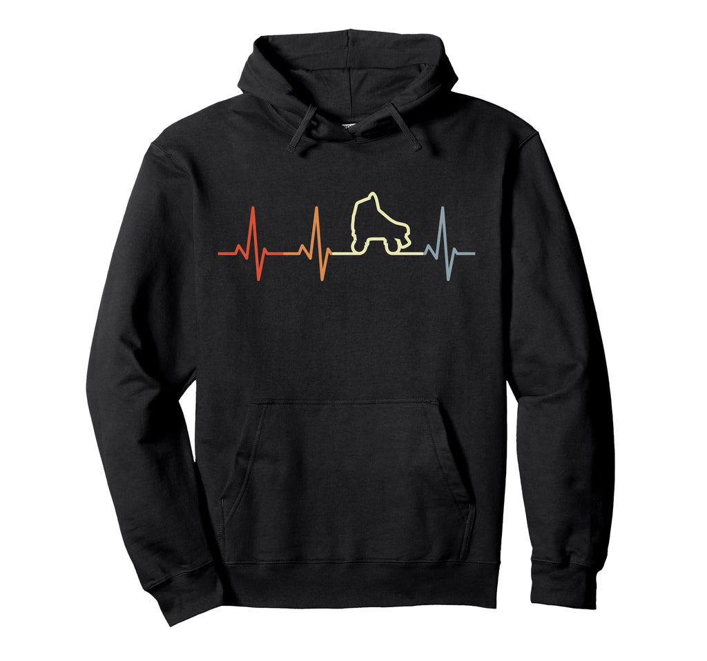 Roller Skates Heartline Roller Hoodie - Minimalist Print for Adults - T-Shirt, Sweatshirt, Hoodie