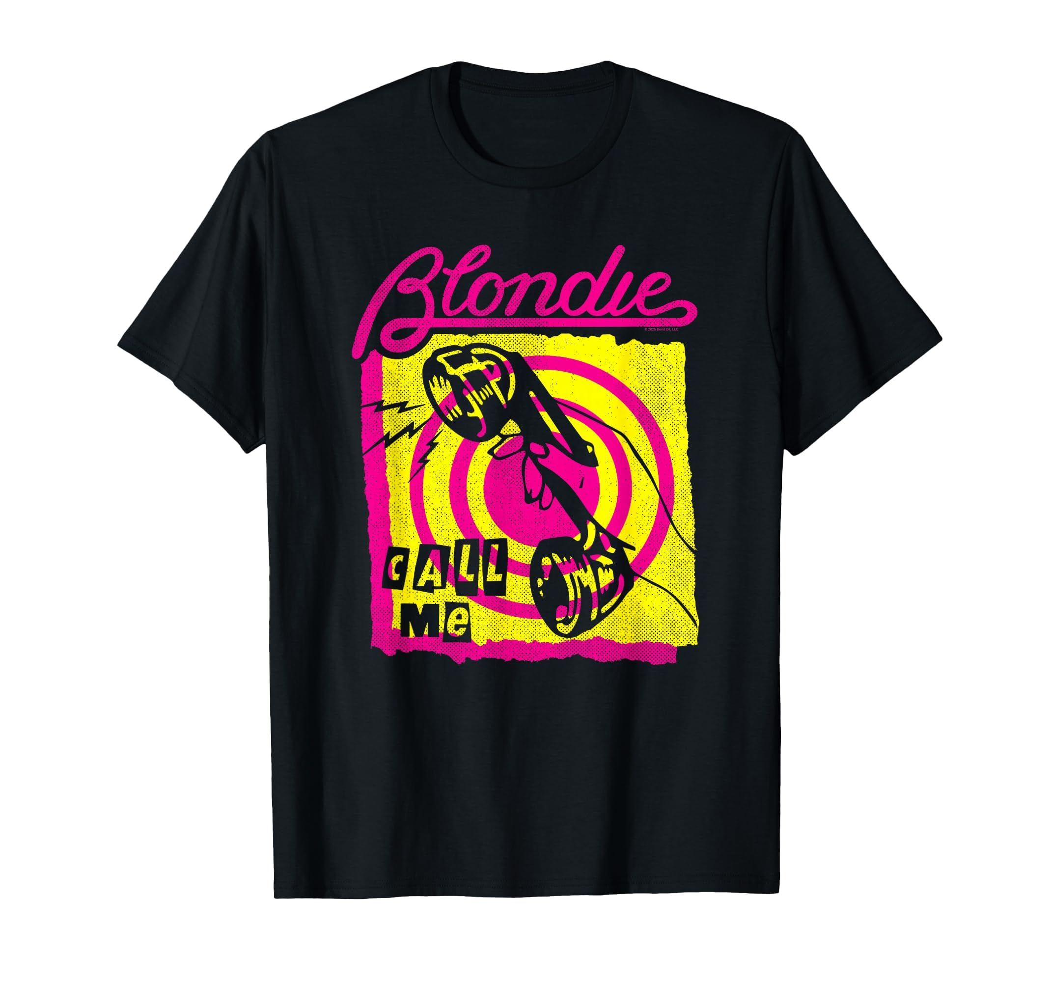 Blondie Call Me Colorful Band T-Shirt - Graphic Print for Adults - T-Shirt, Sweatshirt, Hoodie