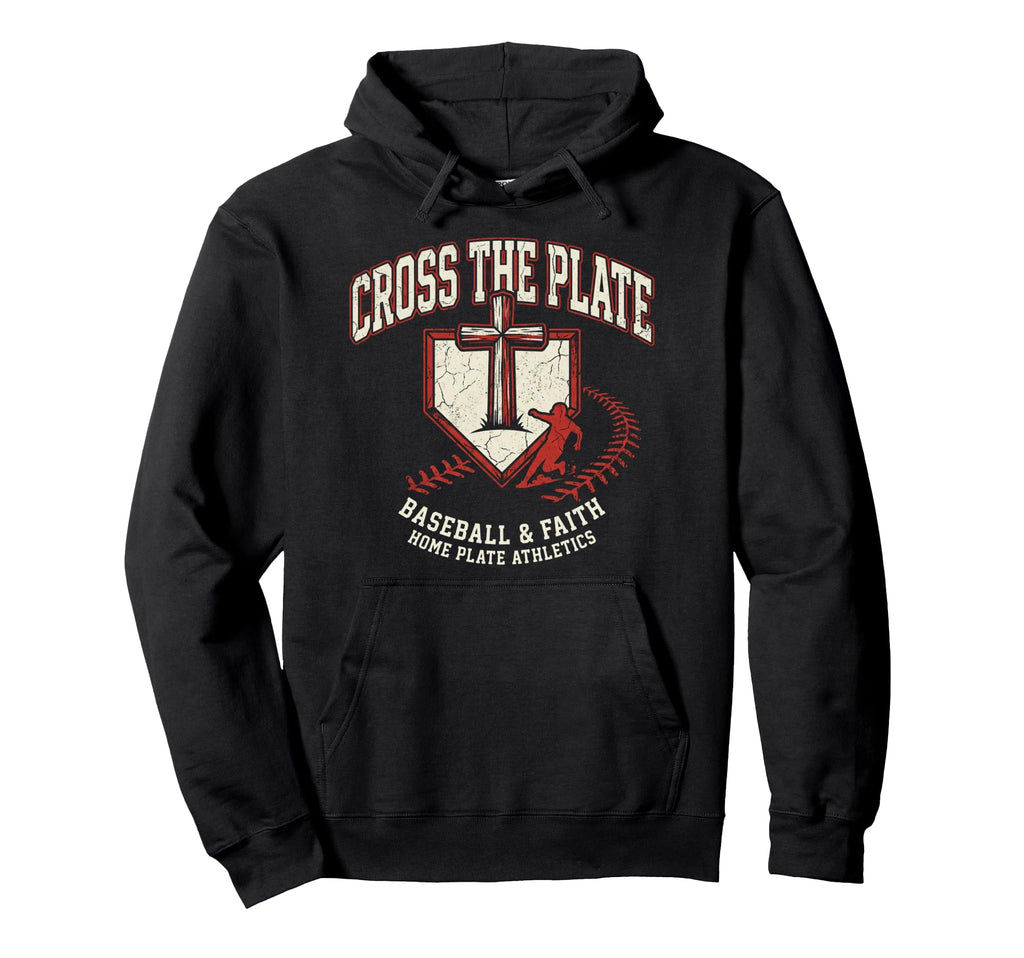 Cross Plate Christian Baseball Faith Hoodie - Streetwear Style for Adults - T-Shirt, Sweatshirt, Hoodie