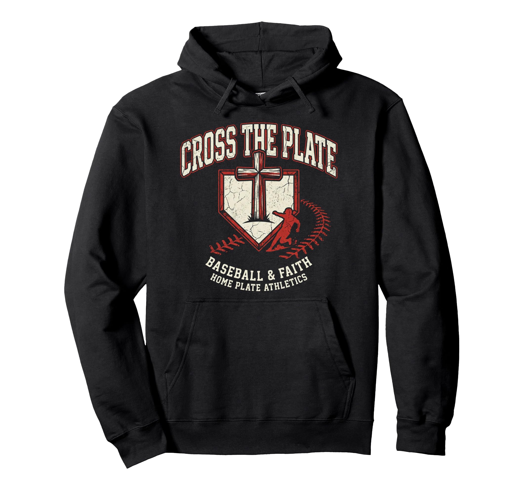 Cross Plate Christian Baseball Faith Hoodie - Streetwear Style for Adults - T-Shirt, Sweatshirt, Hoodie