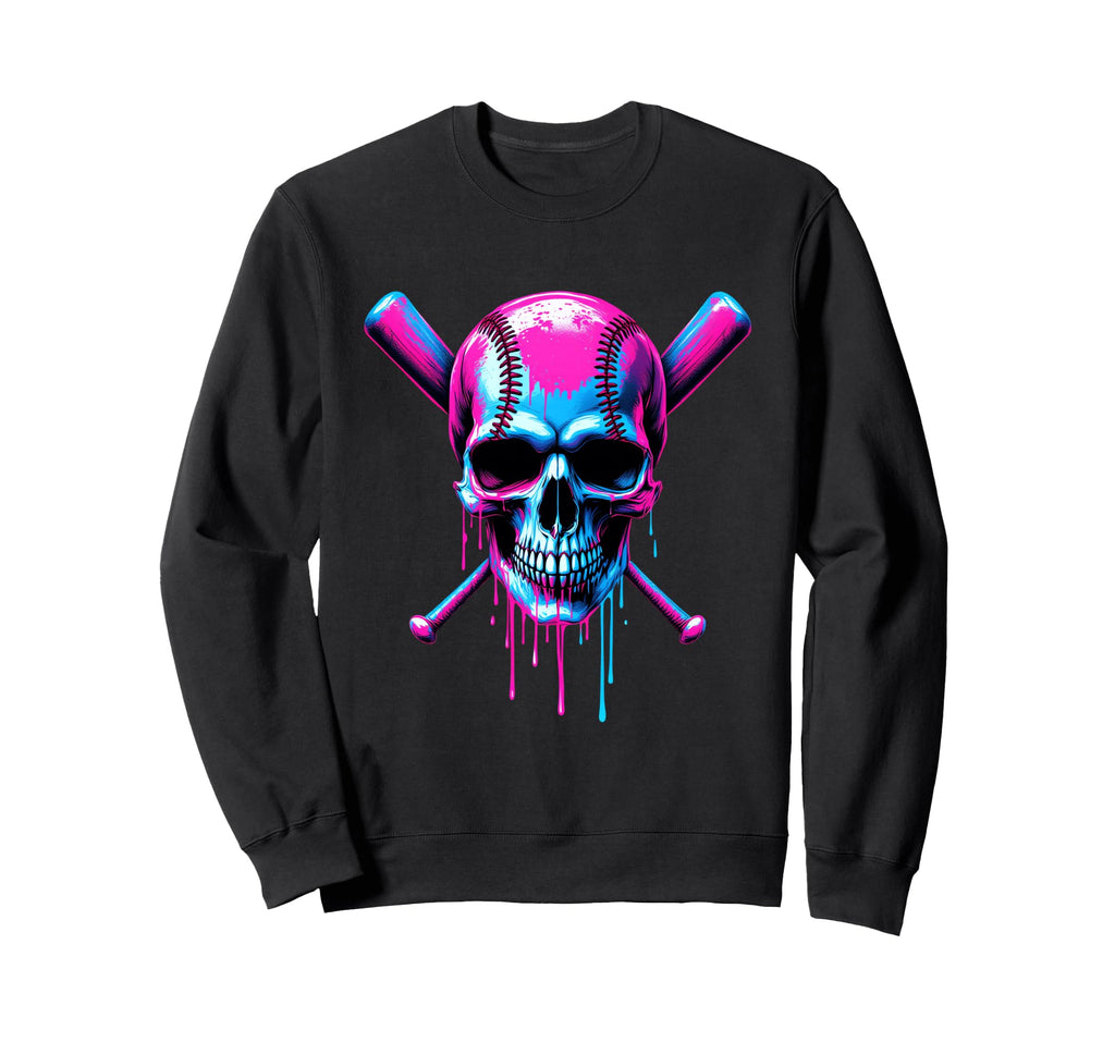 Baseball Ice Cream Dripping Sweatshirt - Trendy Graphic for Adults - T-Shirt, Sweatshirt, Hoodie