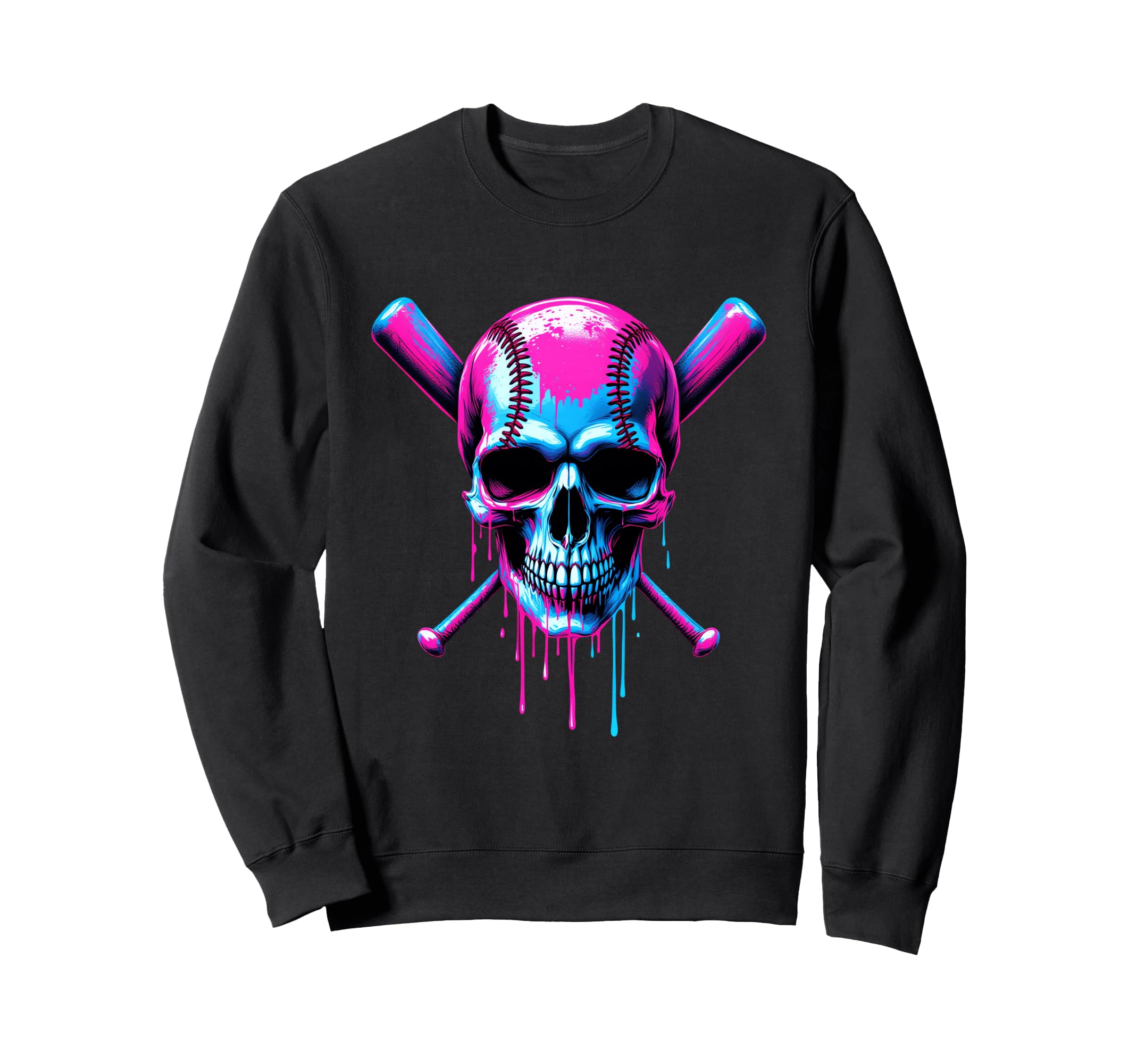 Baseball Ice Cream Dripping Sweatshirt - Trendy Graphic for Adults - T-Shirt, Sweatshirt, Hoodie