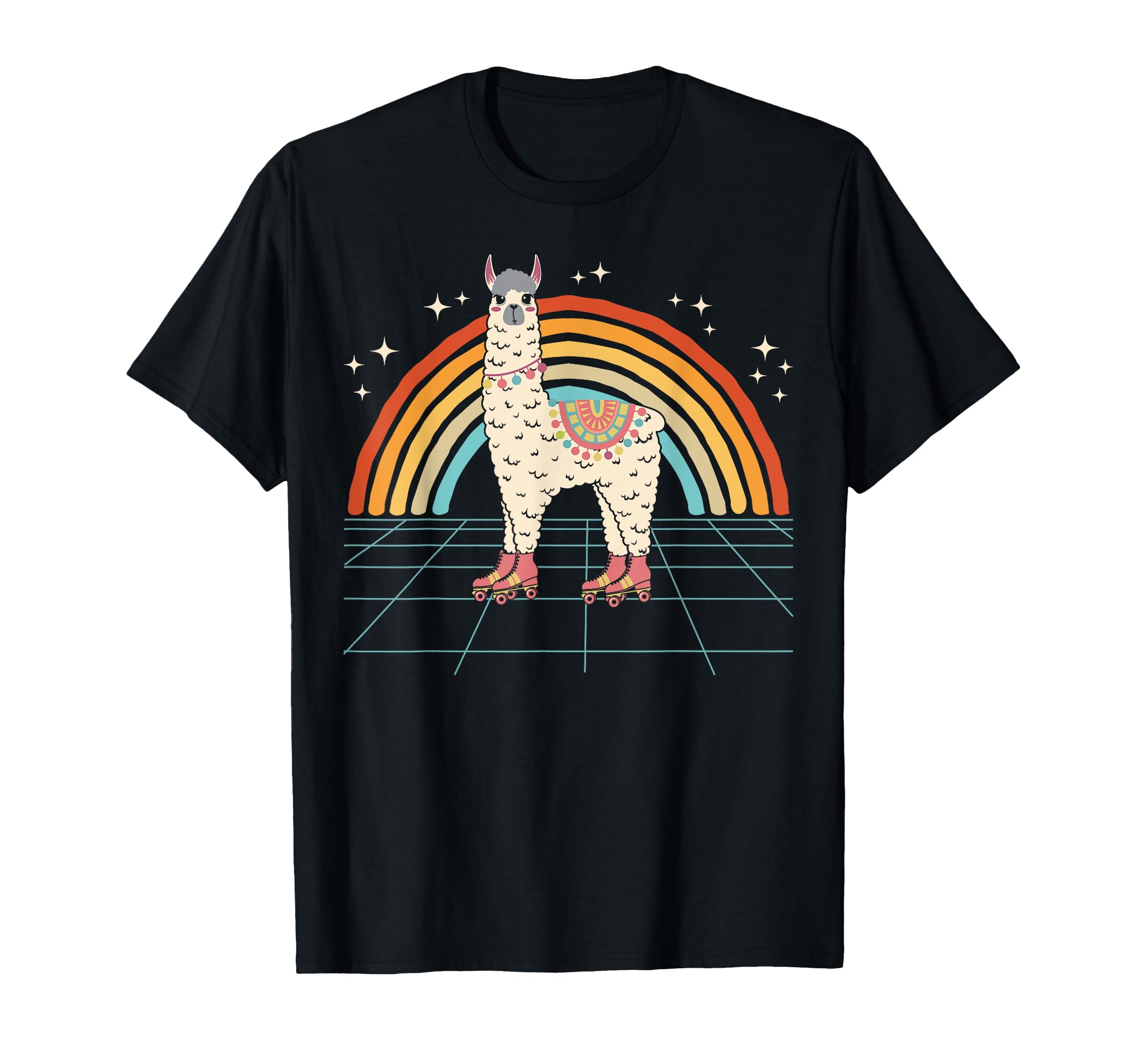 Roller Skating Alpaca Skater Skate 70S T-Shirt - Aesthetic Graphic Unisex - T-Shirt, Sweatshirt, Hoodie