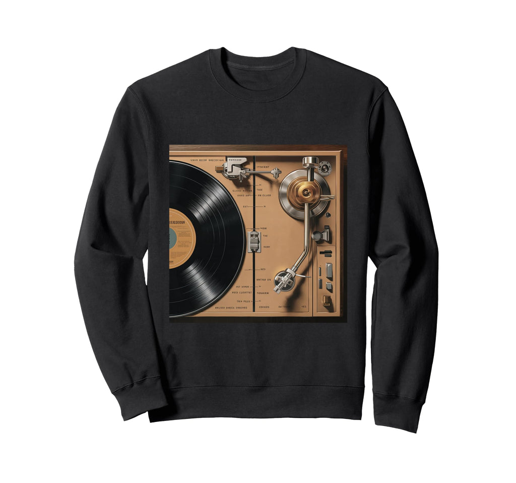 Old School Hip Hop Vinyl Sweatshirt - Casual Everyday Wear for Adults - T-Shirt, Sweatshirt, Hoodie