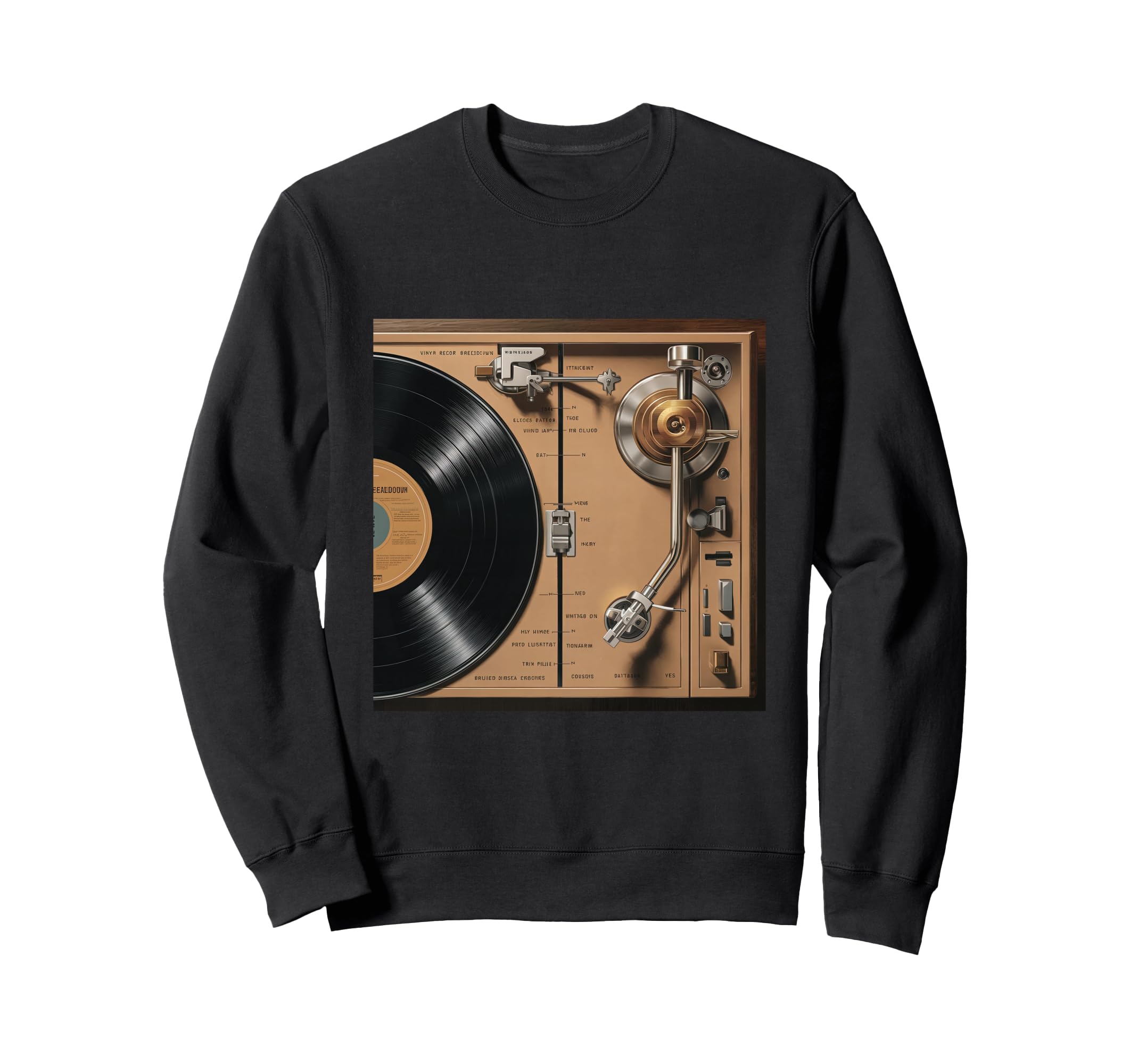 Old School Hip Hop Vinyl Sweatshirt - Casual Everyday Wear for Adults - T-Shirt, Sweatshirt, Hoodie