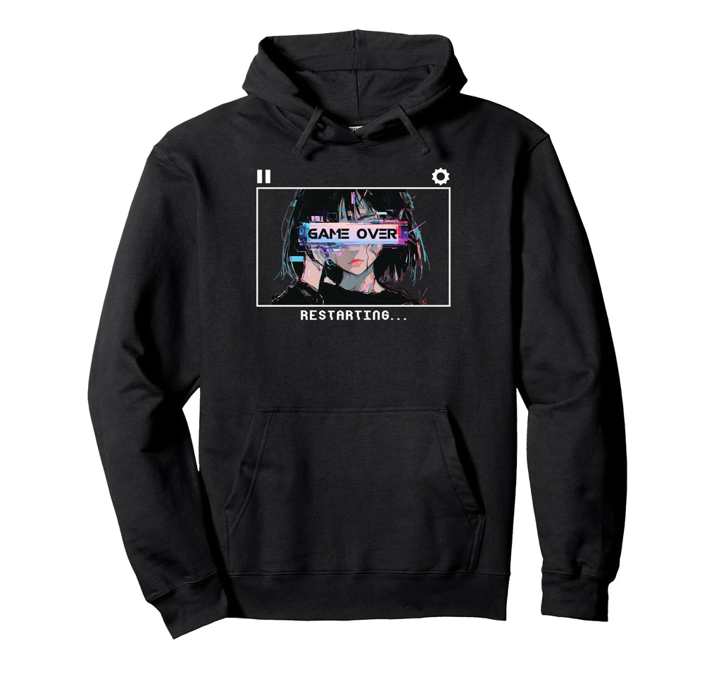 Game Over Restarting Sad Hoodie - Casual Everyday Wear for Adults - T-Shirt, Sweatshirt, Hoodie