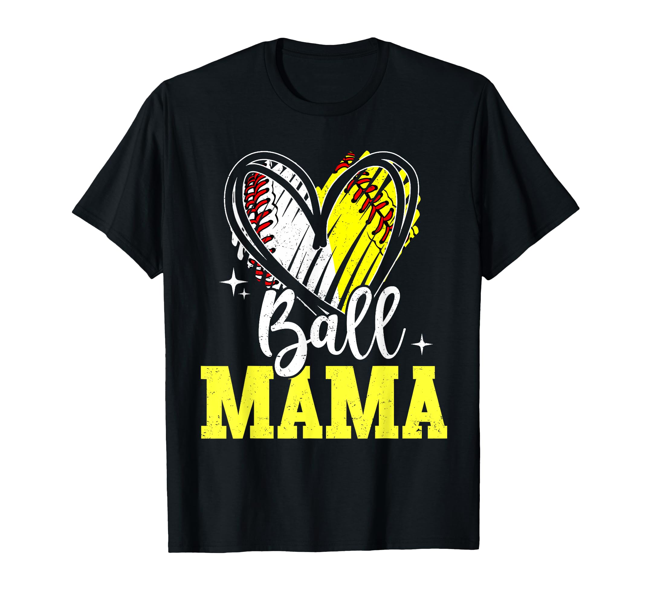 Ball Mama Softball Baseball Mom T-Shirt - Aesthetic Graphic for Adults - T-Shirt, Sweatshirt, Hoodie