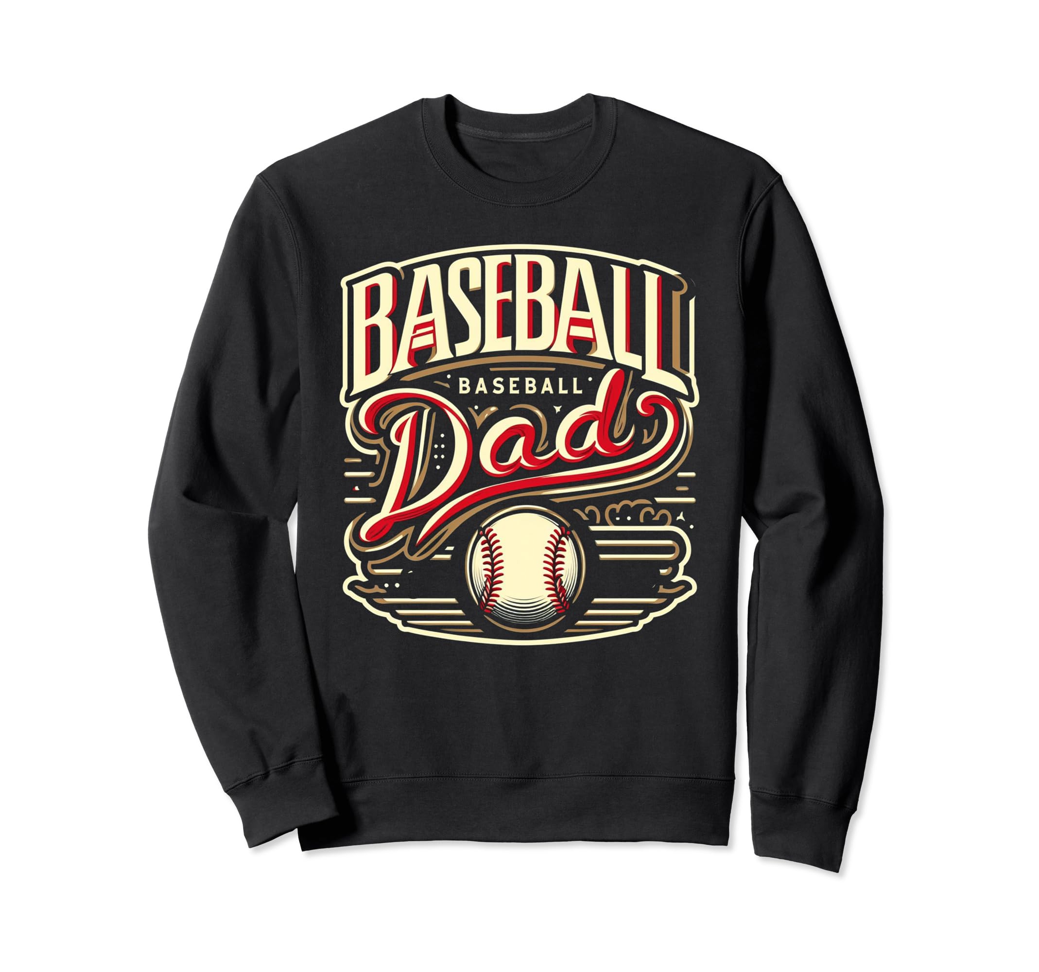 Baseball Dad Fathers Day Sweatshirt - Custom Art Print Men Women - T-Shirt, Sweatshirt, Hoodie