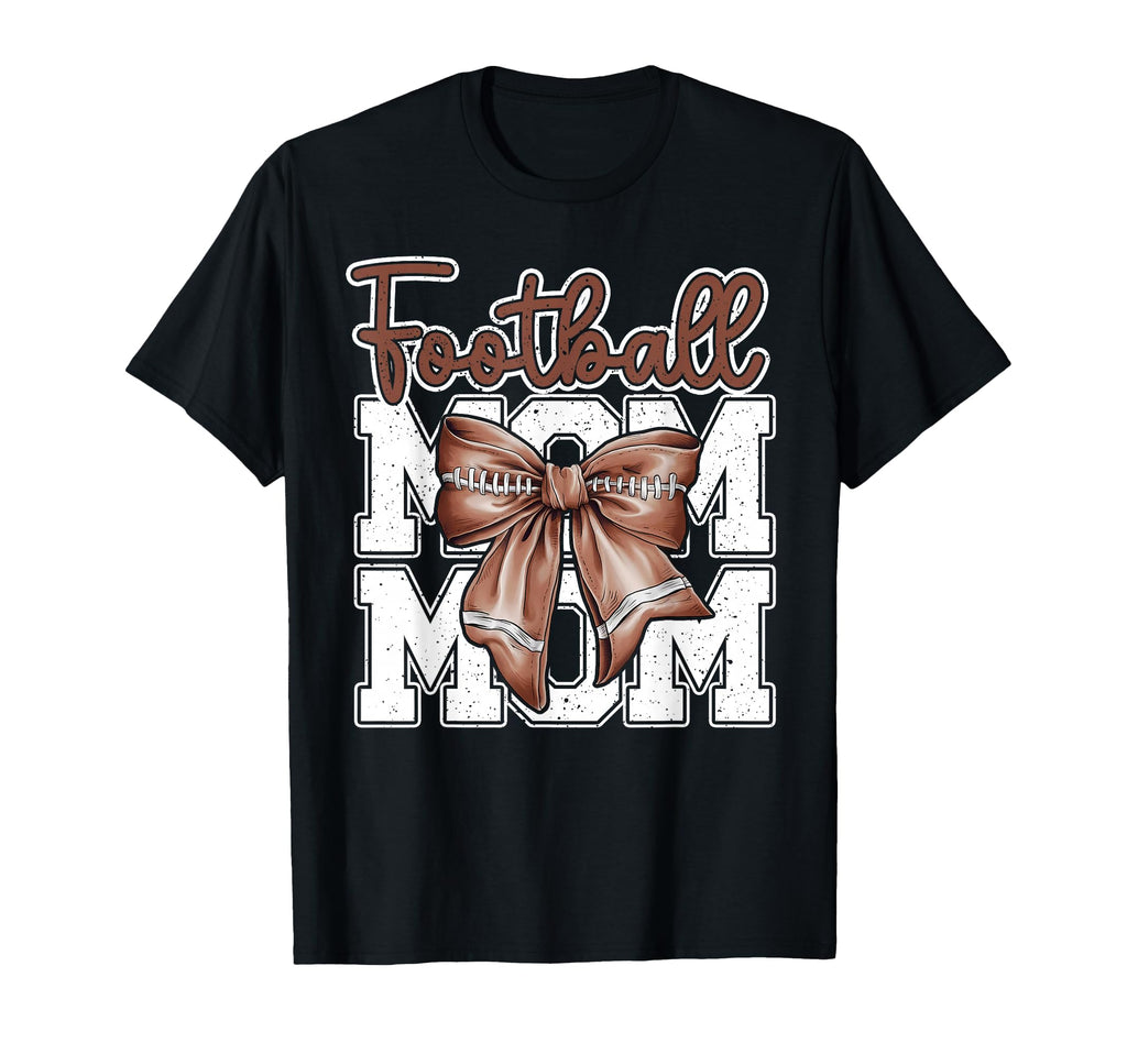 Football Mom Coquette Bow Sport T-Shirt - Casual Everyday Wear Men Women - T-Shirt, Sweatshirt, Hoodie