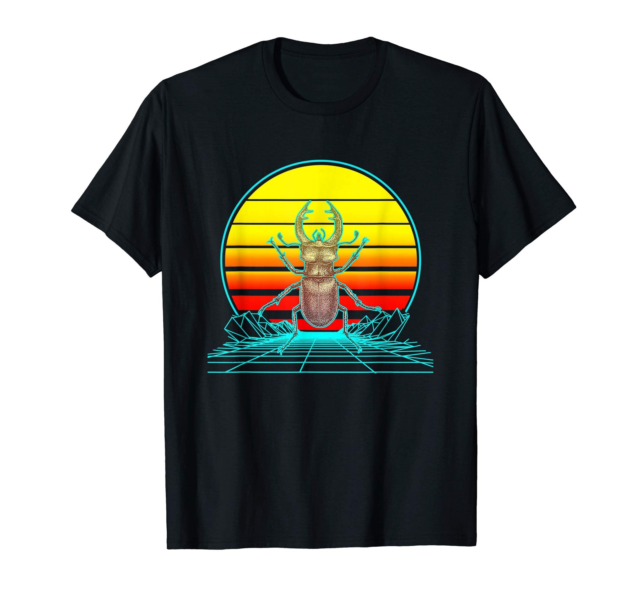 Sunset Stag Beetle T-Shirt - Streetwear Style Unisex - T-Shirt, Sweatshirt, Hoodie