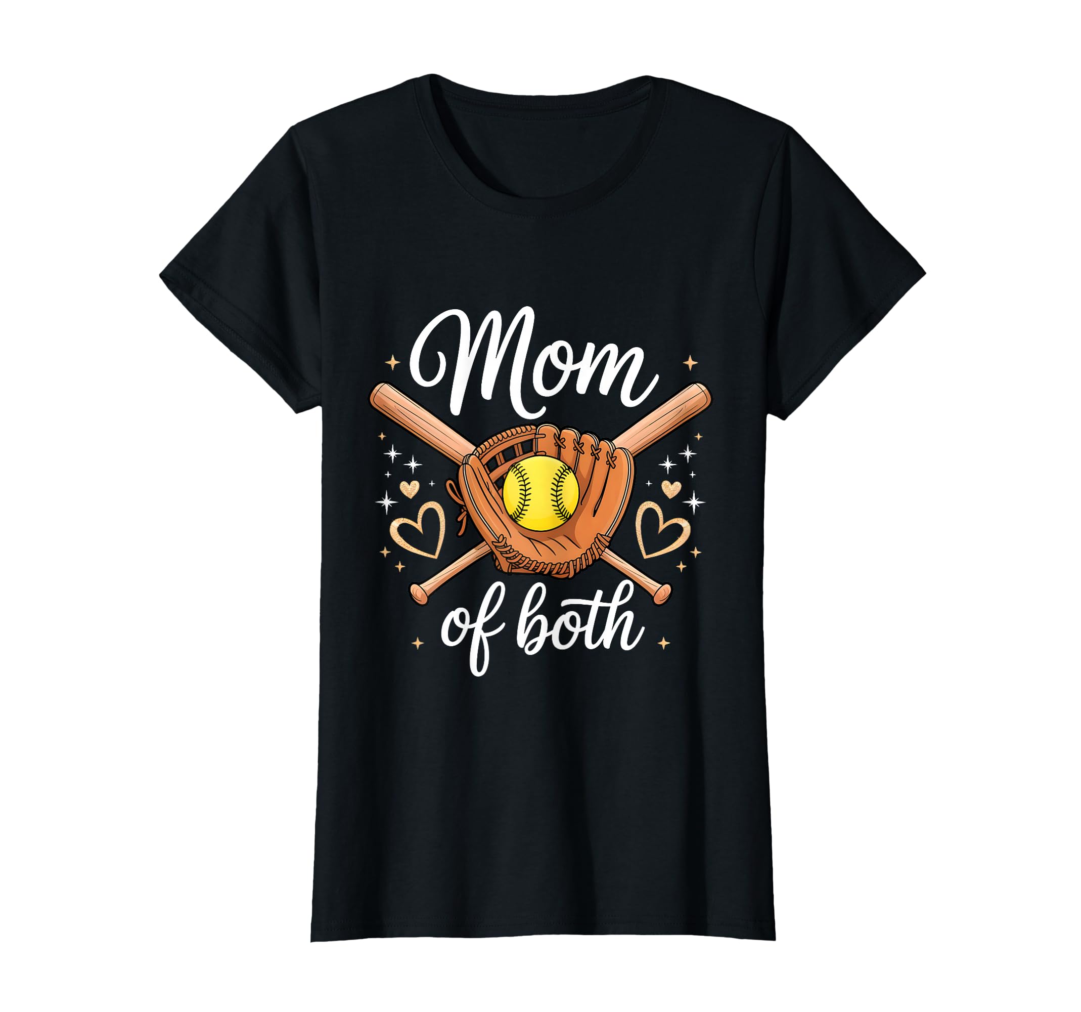 Womens Mom Both Game Day Baseball Softball T-Shirt - Unique Graphic Unisex - T-Shirt, Sweatshirt, Hoodie