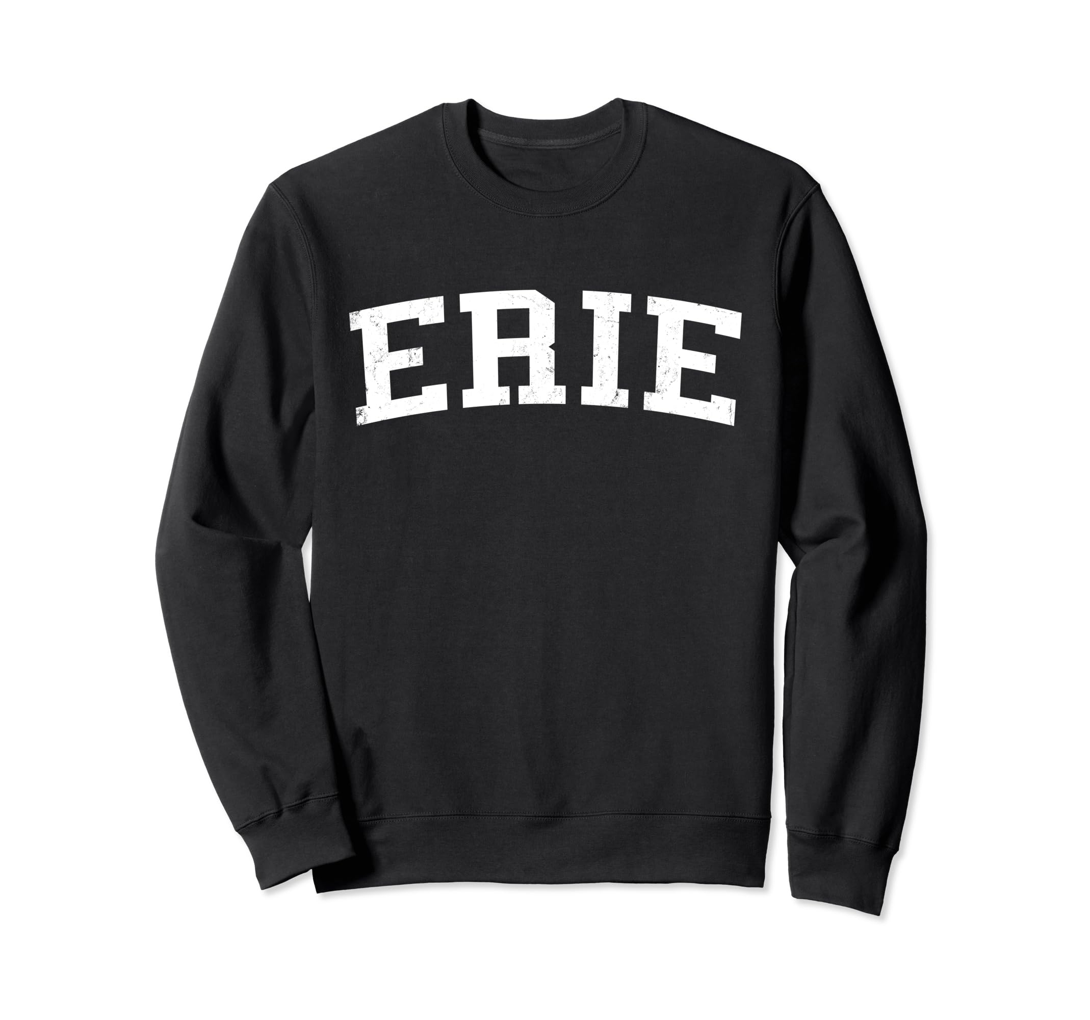Erie Pa Distressed White Varsity Sweatshirt - Custom Art Print Unisex - T-Shirt, Sweatshirt, Hoodie
