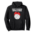 Busy Raising Ballers Volleyball Mom Player Hoodie - Unique Graphic Unisex - T-Shirt, Sweatshirt, Hoodie