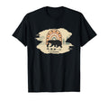 Mama Bear One Cub And Rainbow Boho Burnt T-Shirt - Custom Art Print Unisex - T-Shirt, Sweatshirt, Hoodie