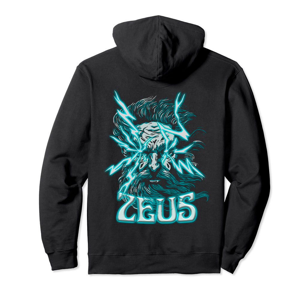 Zeus Vaporwave Aesthetic Greek God Hoodie - Aesthetic Graphic for Adults - T-Shirt, Sweatshirt, Hoodie