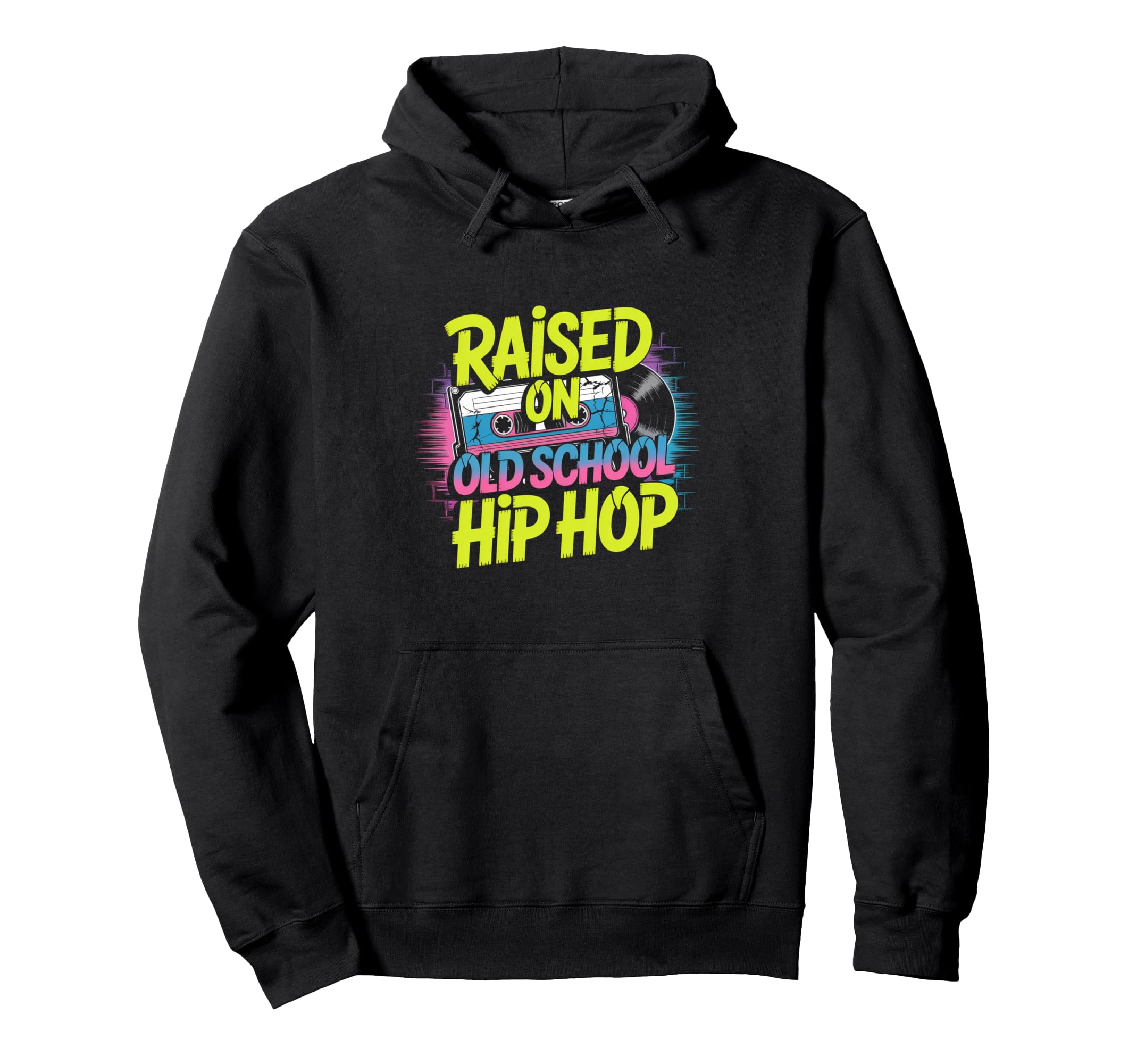 Raised Old School Hip Hop Music Hoodie - Casual Everyday Wear for Adults - T-Shirt, Sweatshirt, Hoodie