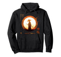 Japanese Samurai Sunset Vaporwave Hoodie - Streetwear Style Men Women - T-Shirt, Sweatshirt, Hoodie