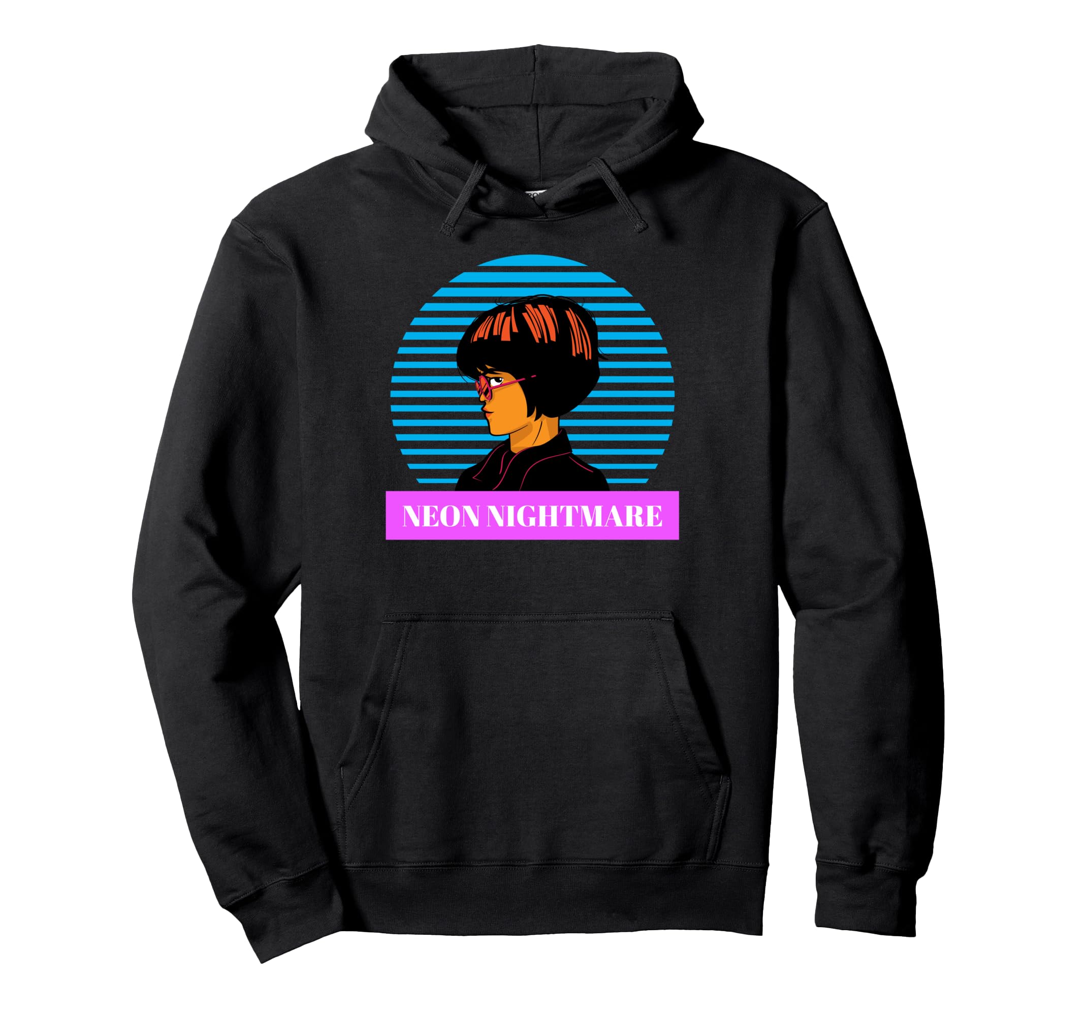 Halloween 1980 Neon Nightmare Hoodie - Fun Novelty Design for Adults - T-Shirt, Sweatshirt, Hoodie