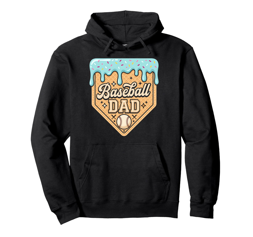 Baseball Dad Funny Fathers Day Dad Hoodie - Minimalist Print for Adults - T-Shirt, Sweatshirt, Hoodie