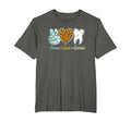 Peace Love Dental Leopard Heart Teeth T-Shirt - Minimalist Print Men Women - T-Shirt, Sweatshirt, Hoodie