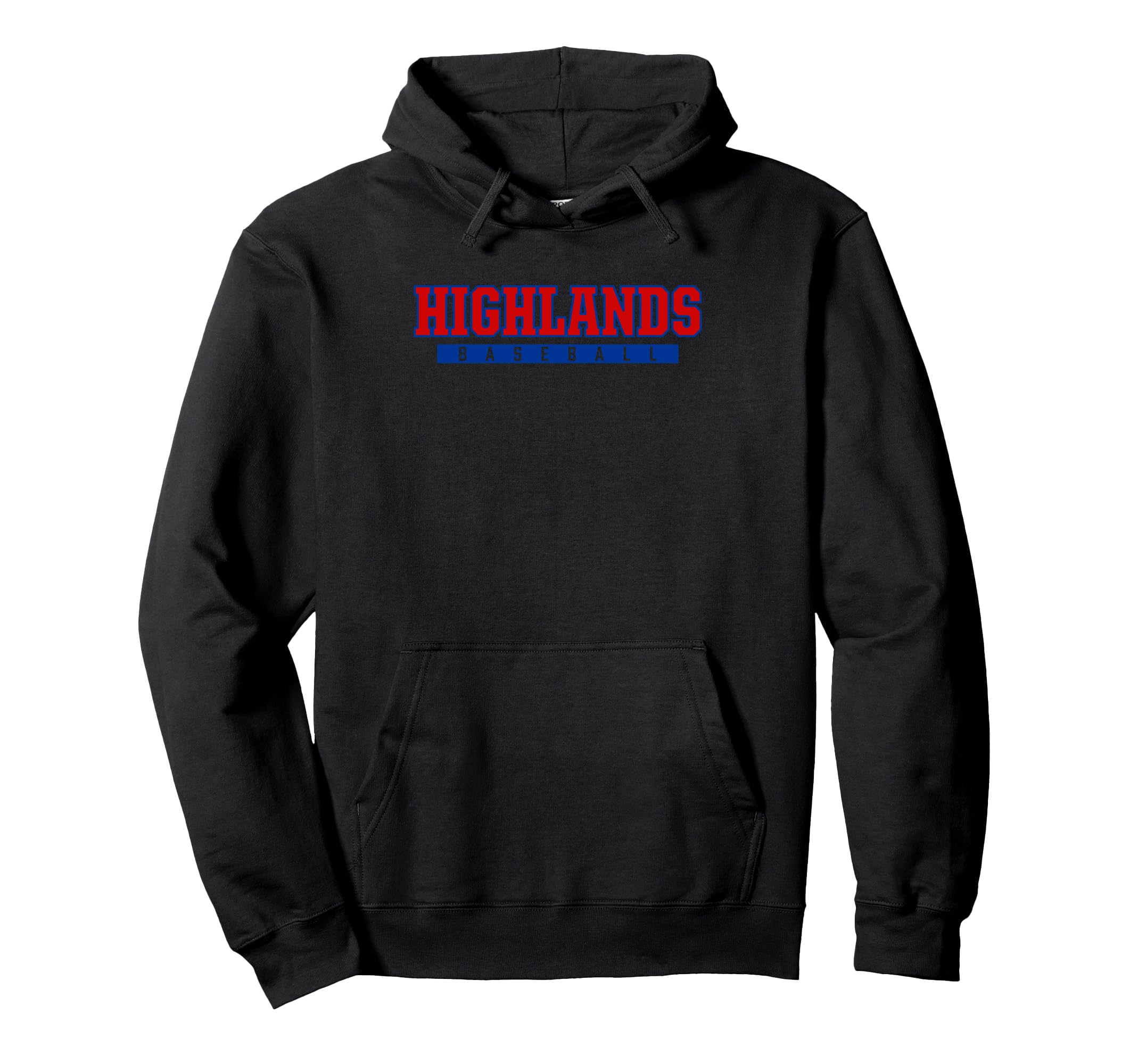 Highlands High School Baseball Hoodie - Graphic Print for Adults - T-Shirt, Sweatshirt, Hoodie