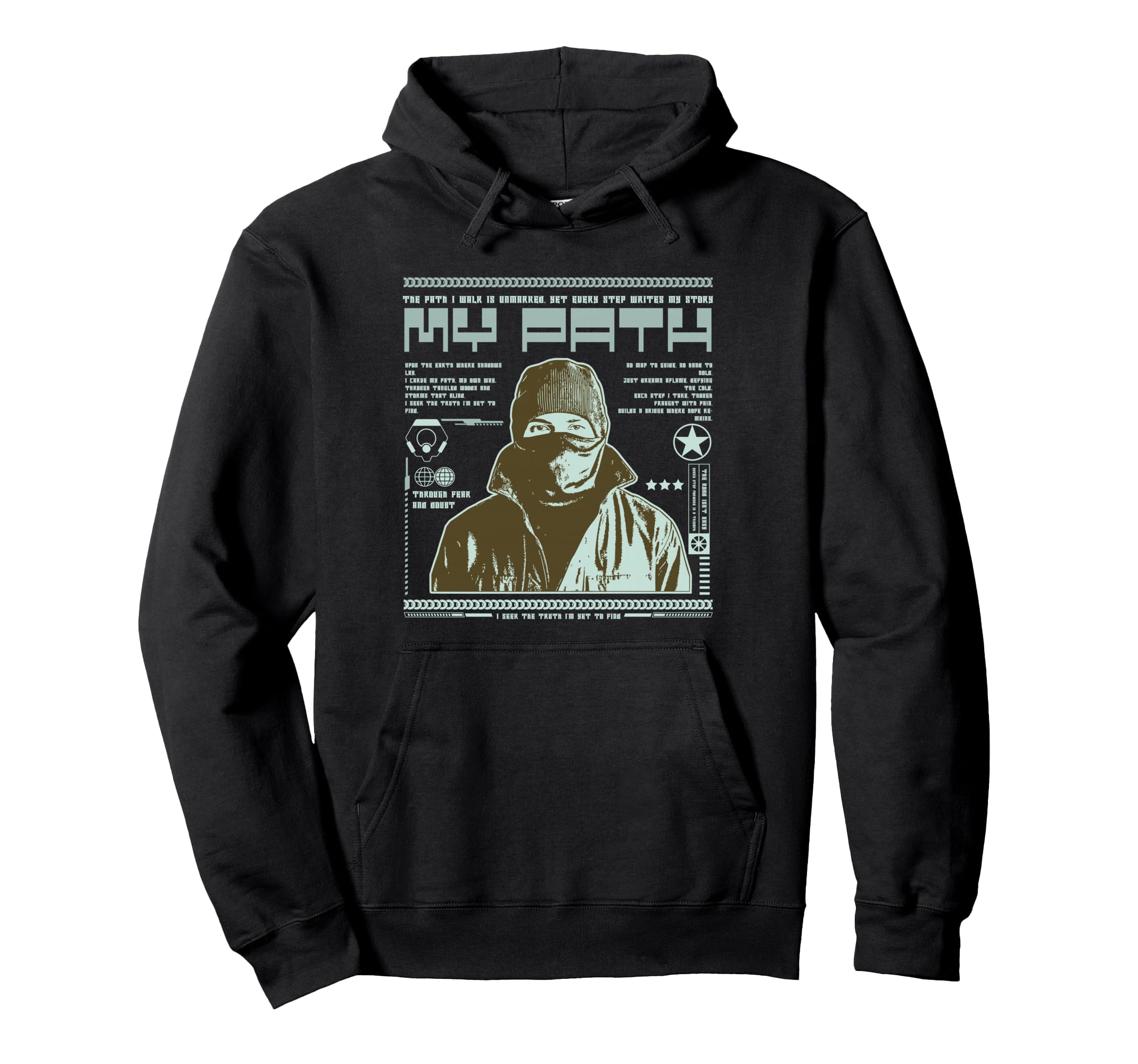 Y2K My Path Bold Urban Graffiti Aesthetic Hoodie - Graphic Print Men Women - T-Shirt, Sweatshirt, Hoodie