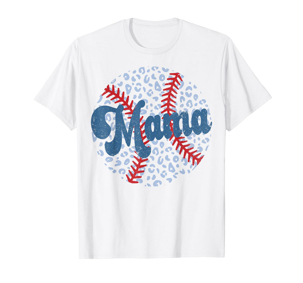 Baseball Mama Leopard Game Day Baseball T-Shirt - Unique Graphic Unisex - T-Shirt, Sweatshirt, Hoodie
