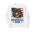 Patriotic Baseball Dad Usa Flag Sweatshirt - Trendy Graphic Unisex - T-Shirt, Sweatshirt, Hoodie