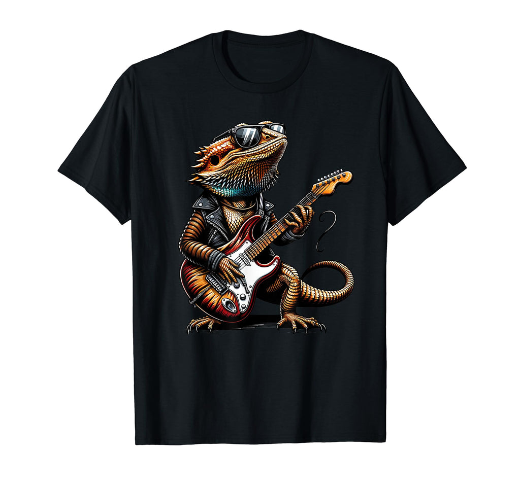 Bearded Dragon Shredder Electric T-Shirt - Casual Everyday Wear Men Women - T-Shirt, Sweatshirt, Hoodie