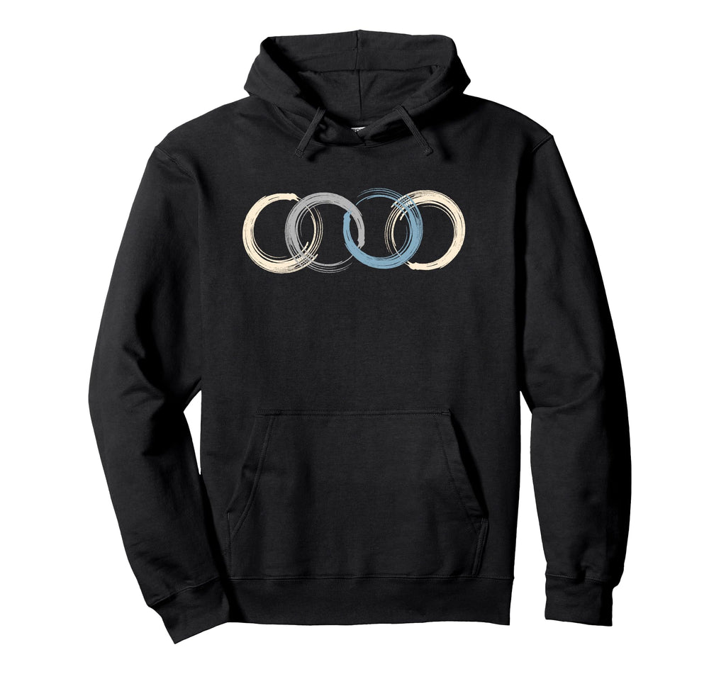 Minimalist Boho Zen Interlocking Circles Hoodie - Unique Graphic Unisex - T-Shirt, Sweatshirt, Hoodie