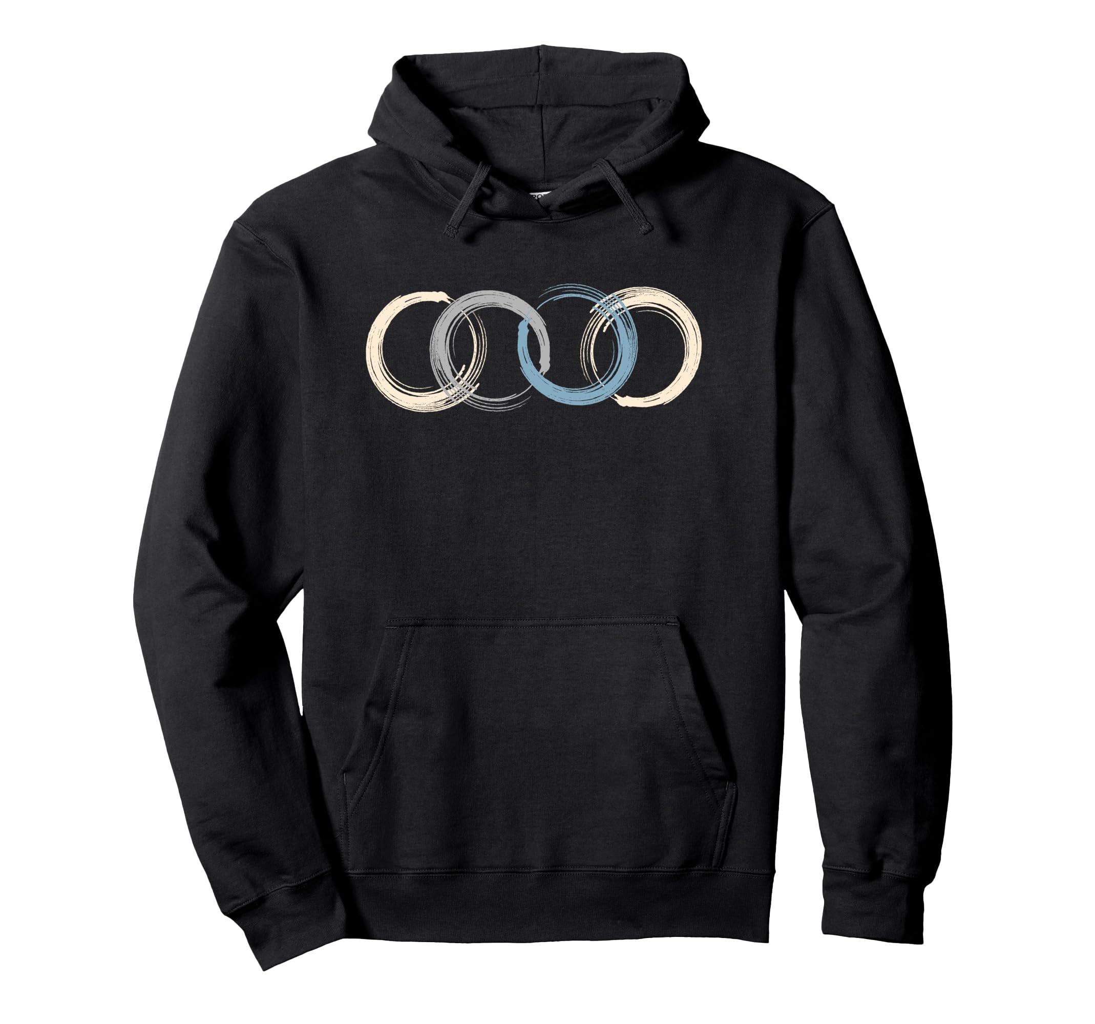 Minimalist Boho Zen Interlocking Circles Hoodie - Unique Graphic Unisex - T-Shirt, Sweatshirt, Hoodie