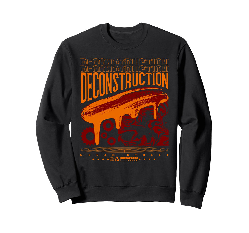Y2K Deconstruction Bold Urban Sweatshirt - Trendy Graphic Men Women - T-Shirt, Sweatshirt, Hoodie