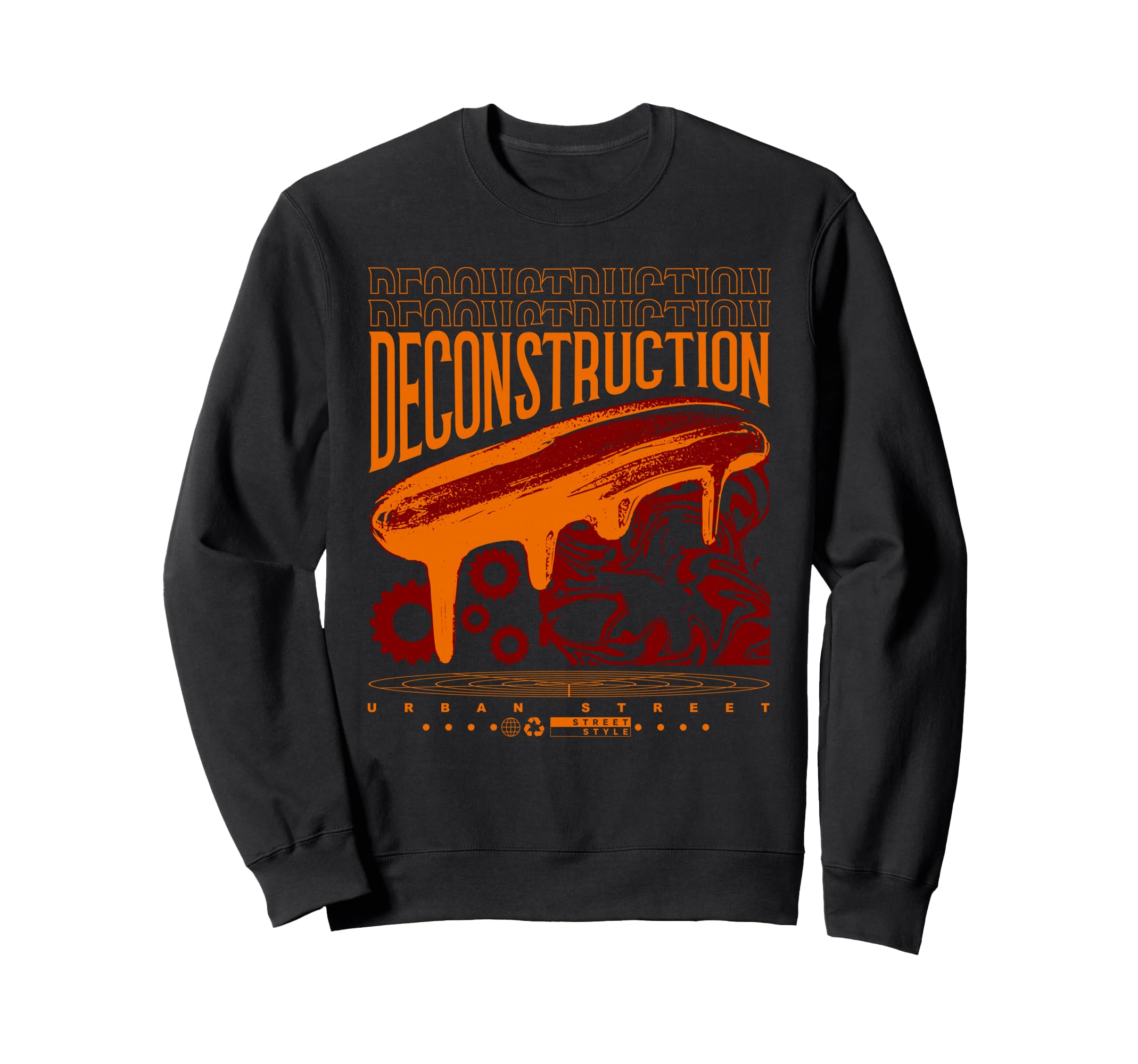 Y2K Deconstruction Bold Urban Sweatshirt - Trendy Graphic Men Women - T-Shirt, Sweatshirt, Hoodie
