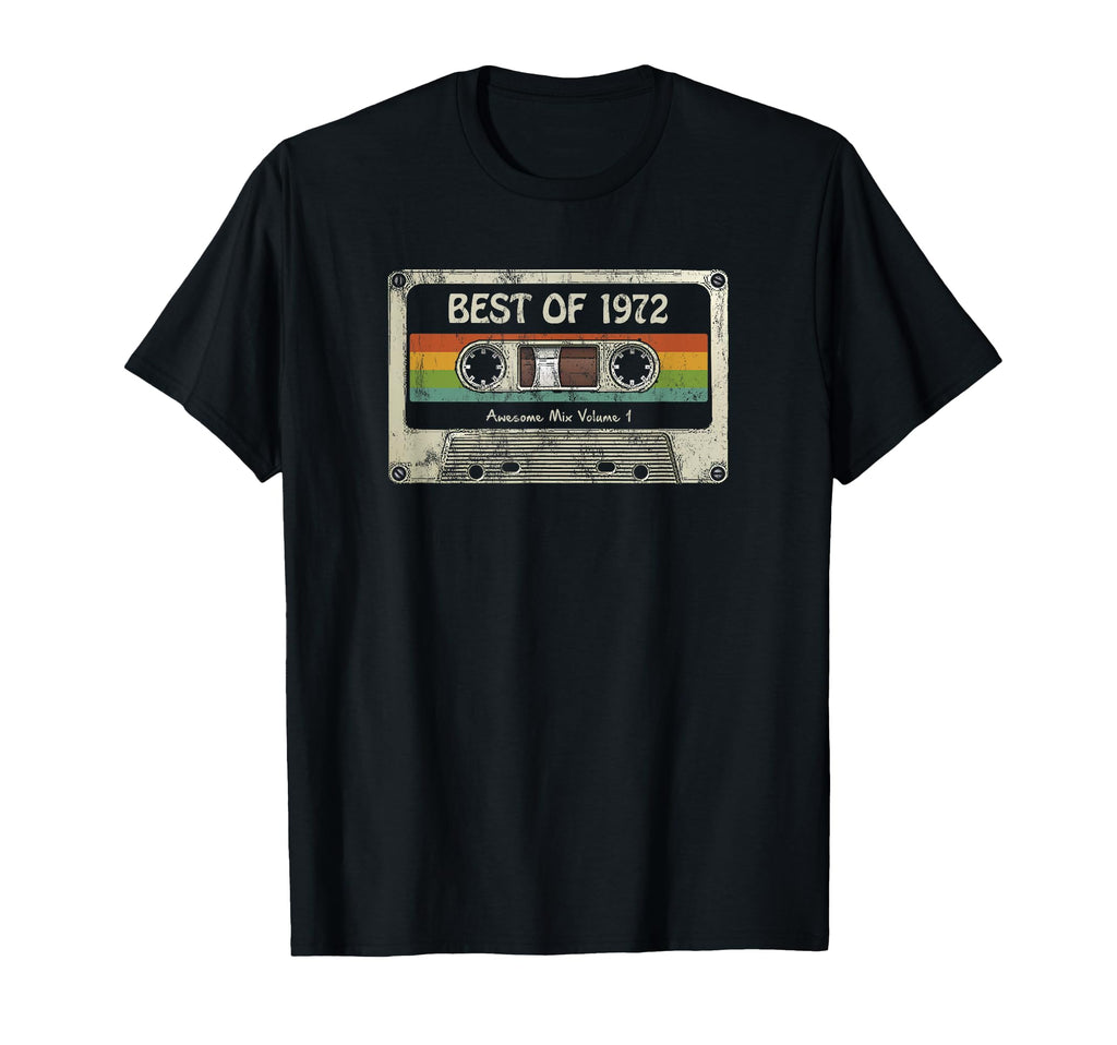 Best 1972 Awesome 53Rd Birthday Cassette T-Shirt - Unique Graphic Unisex - T-Shirt, Sweatshirt, Hoodie