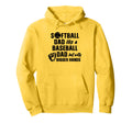 Softball Dad Like Baseball Dad Only Hoodie - Minimalist Print Unisex - T-Shirt, Sweatshirt, Hoodie