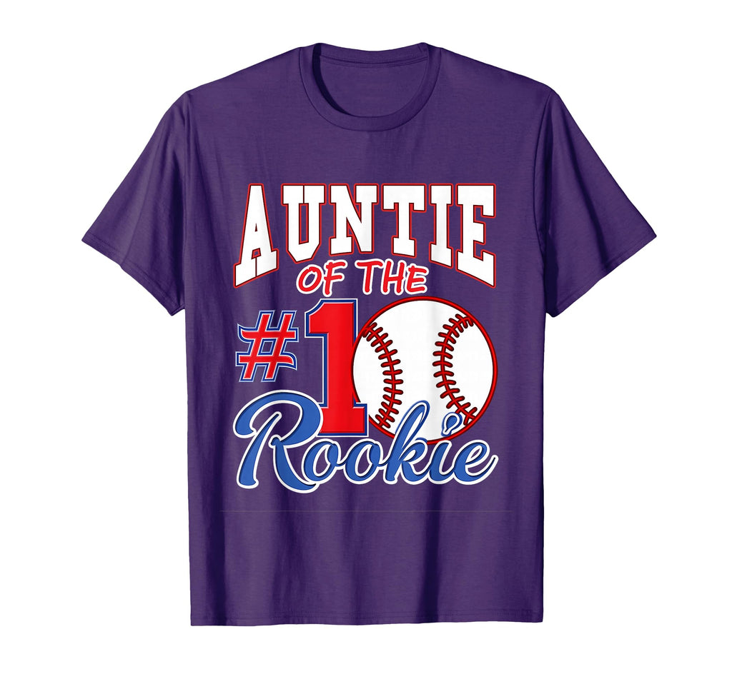 Aunt Auntie Number 1 Rookie Baseball T-Shirt - Aesthetic Graphic for Adults - T-Shirt, Sweatshirt, Hoodie