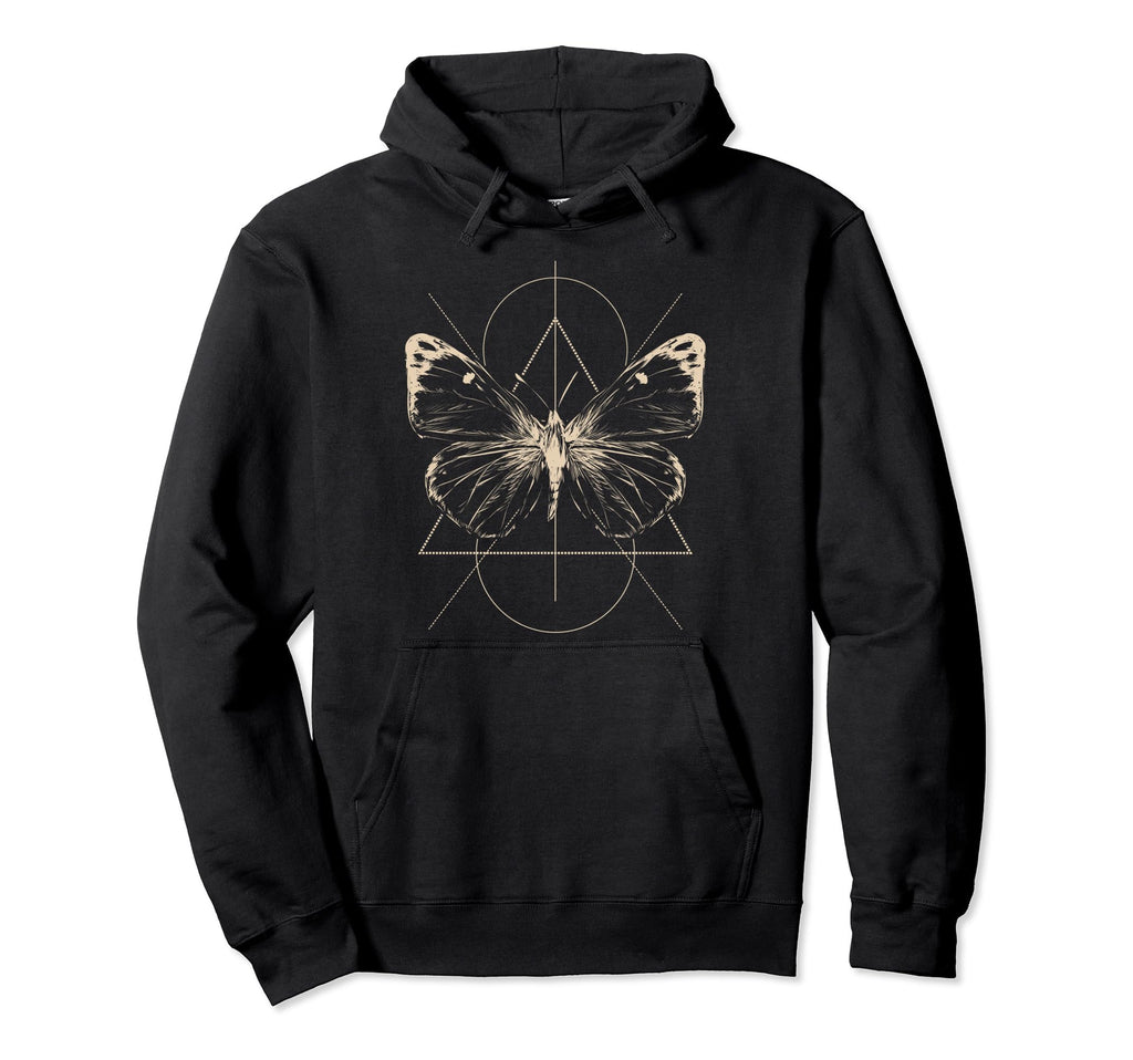 Brown Butterfly Tattoo Fairycore Dark Hoodie - Aesthetic Graphic Unisex - T-Shirt, Sweatshirt, Hoodie