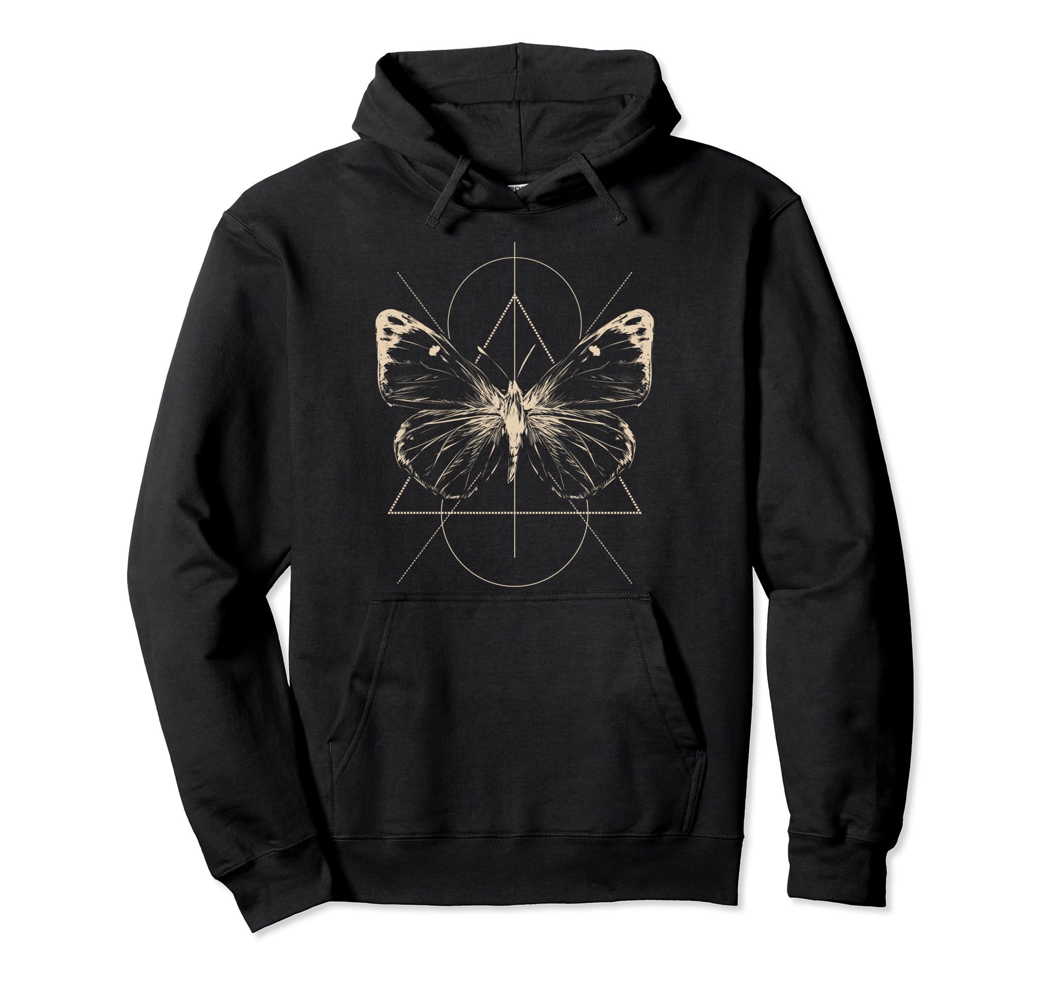 Brown Butterfly Tattoo Fairycore Dark Hoodie - Aesthetic Graphic Unisex - T-Shirt, Sweatshirt, Hoodie