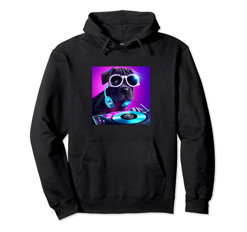 Cane Corso Dj Vaporwave Aesthetic Dog Hoodie - Minimalist Print Men Women - T-Shirt, Sweatshirt, Hoodie