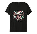 Baseball Mama Sports Heart Paw Tri T-Shirt - Trendy Graphic for Adults - T-Shirt, Sweatshirt, Hoodie